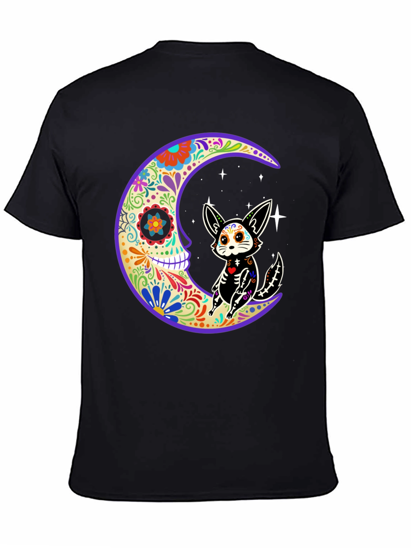Sugar Skull Moon & Cat T-Shirt