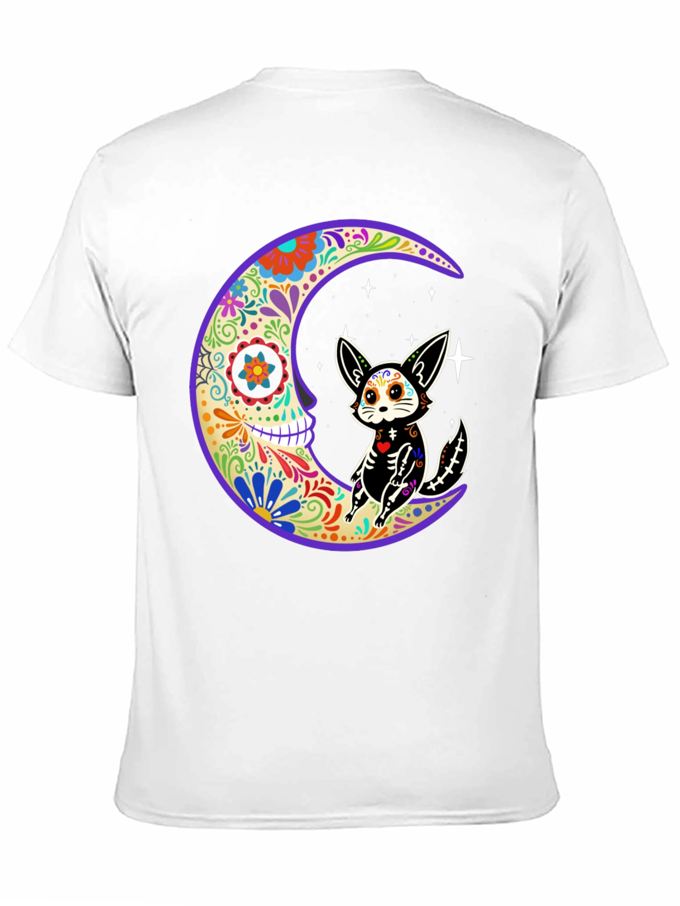 Sugar Skull Moon & Cat T-Shirt