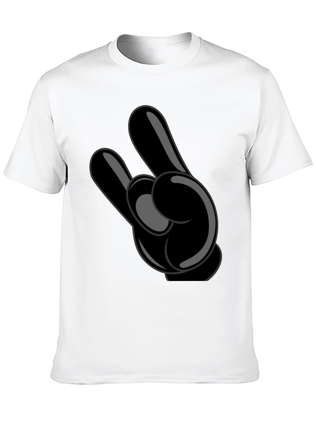 Cartoon Hand Graphic Black T-Shirt