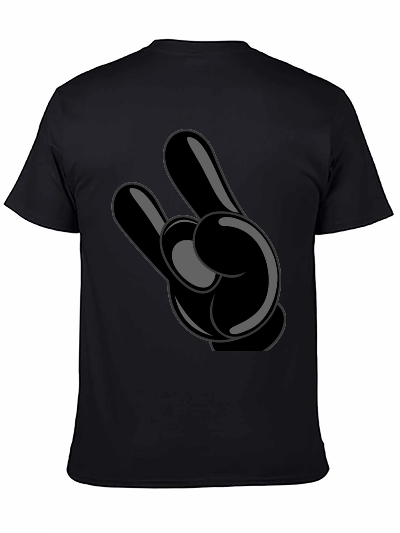Cartoon Hand Graphic Black T-Shirt