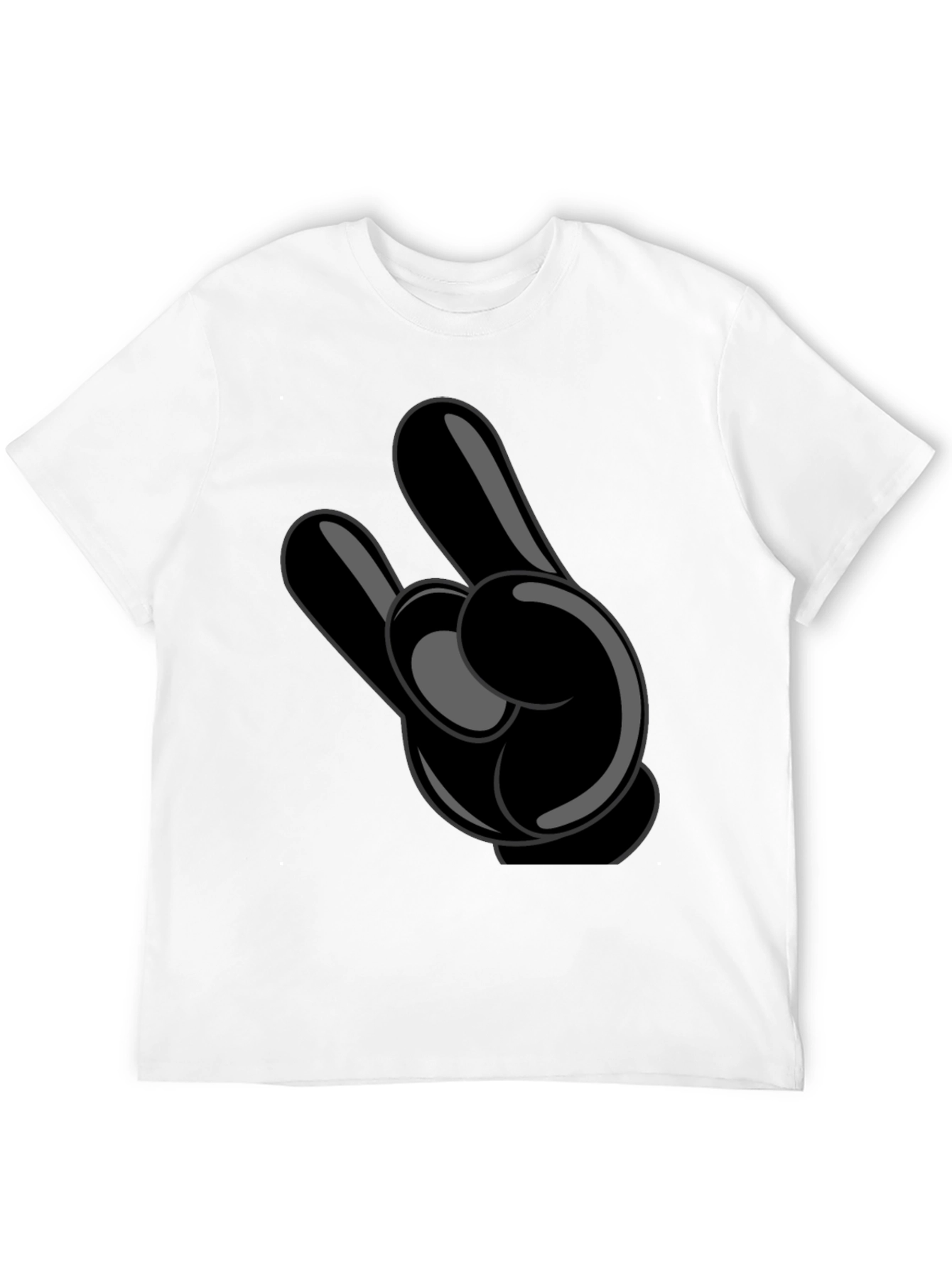 Cartoon Hand Graphic Black T-Shirt