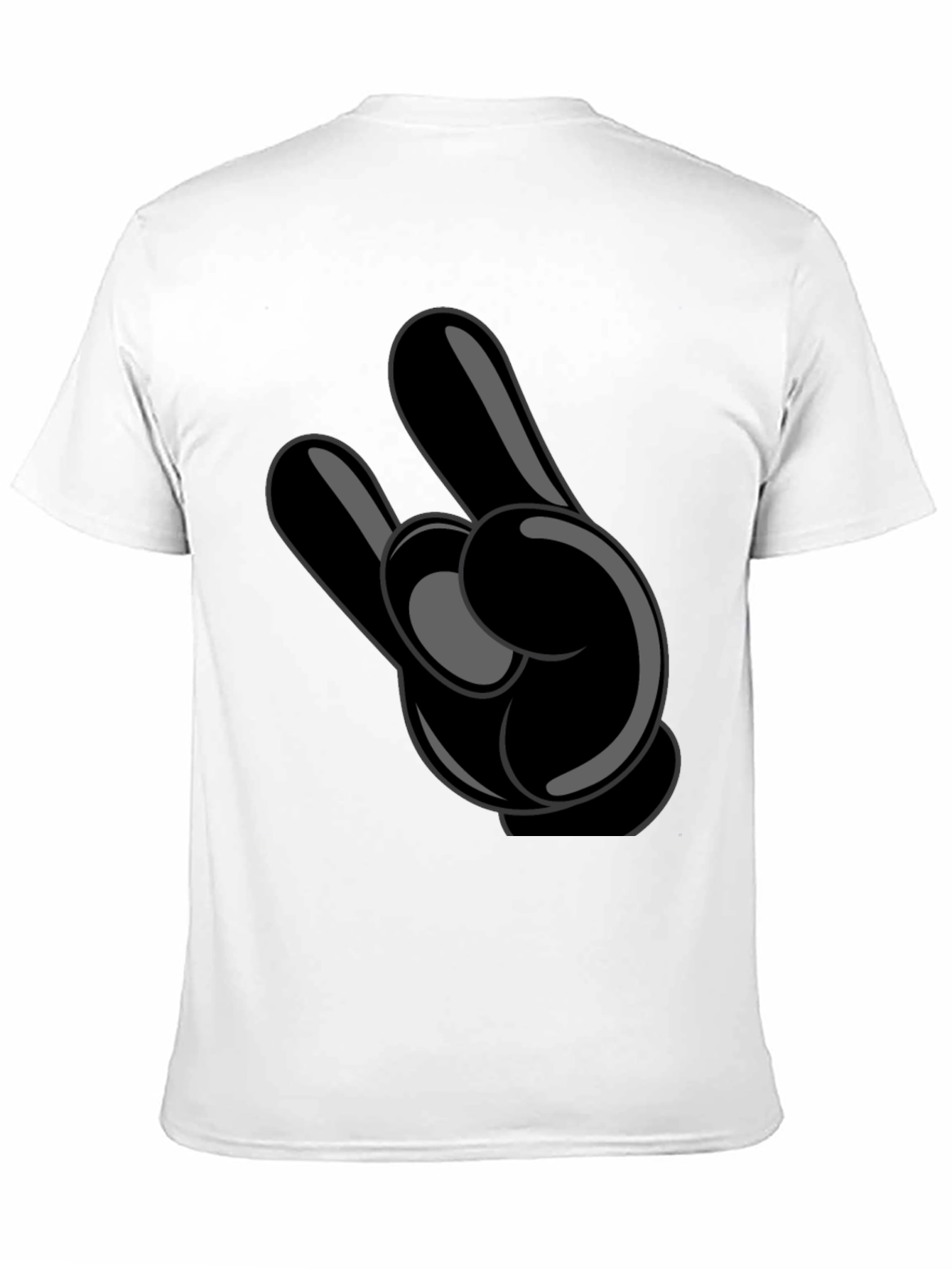 Cartoon Hand Graphic Black T-Shirt
