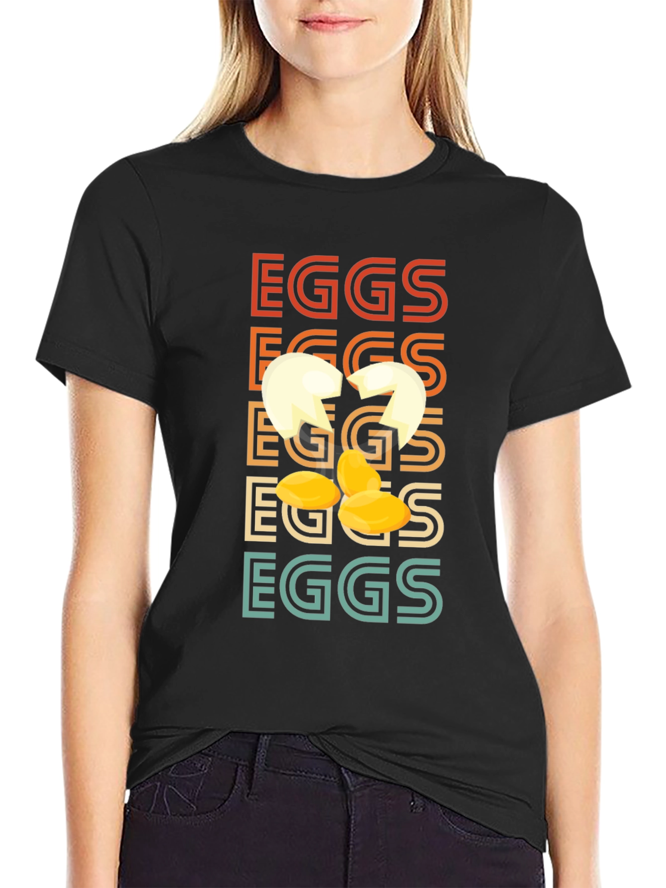 Retro Cracked Egg T-Shirt - Novelty Graphic Tee