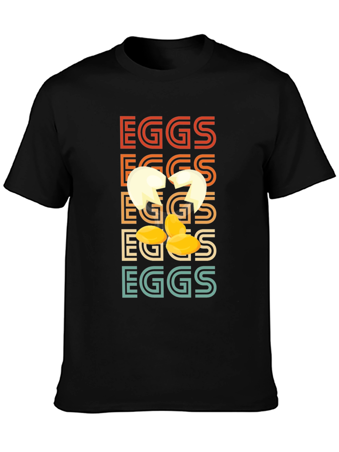 Retro Cracked Egg T-Shirt - Novelty Graphic Tee