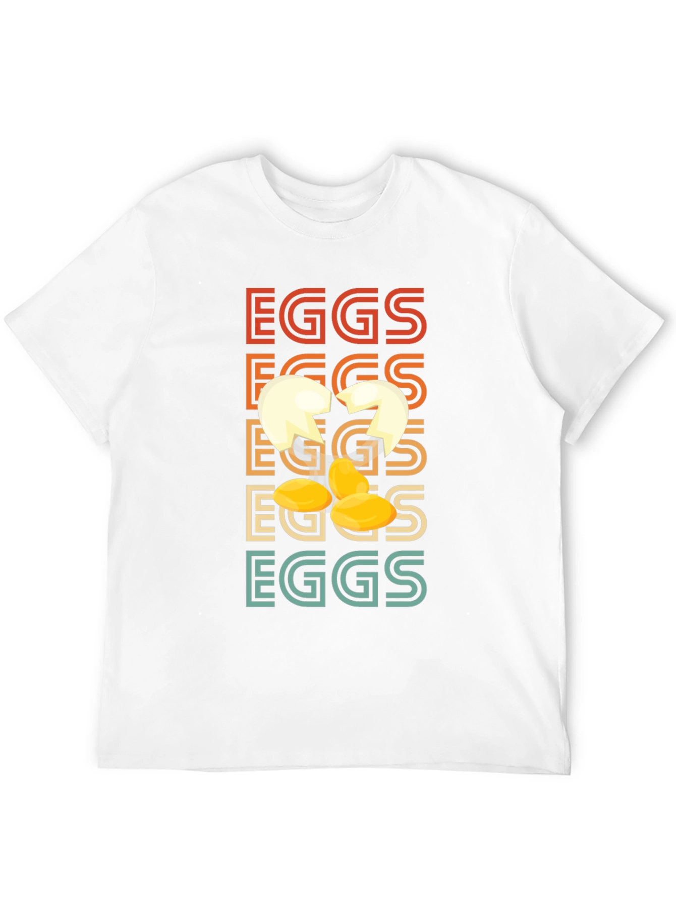 Retro Cracked Egg T-Shirt - Novelty Graphic Tee
