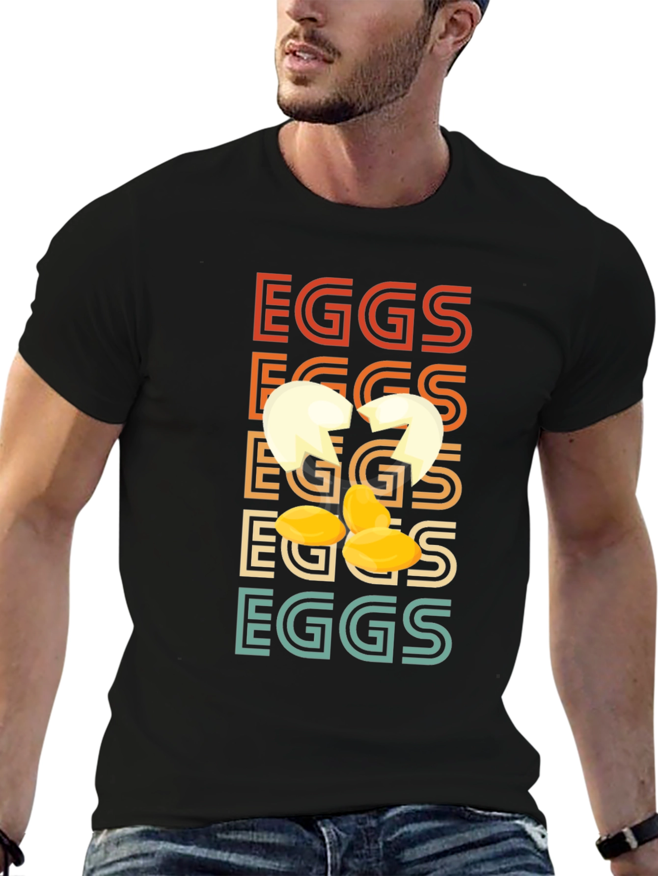 Retro Cracked Egg T-Shirt - Novelty Graphic Tee