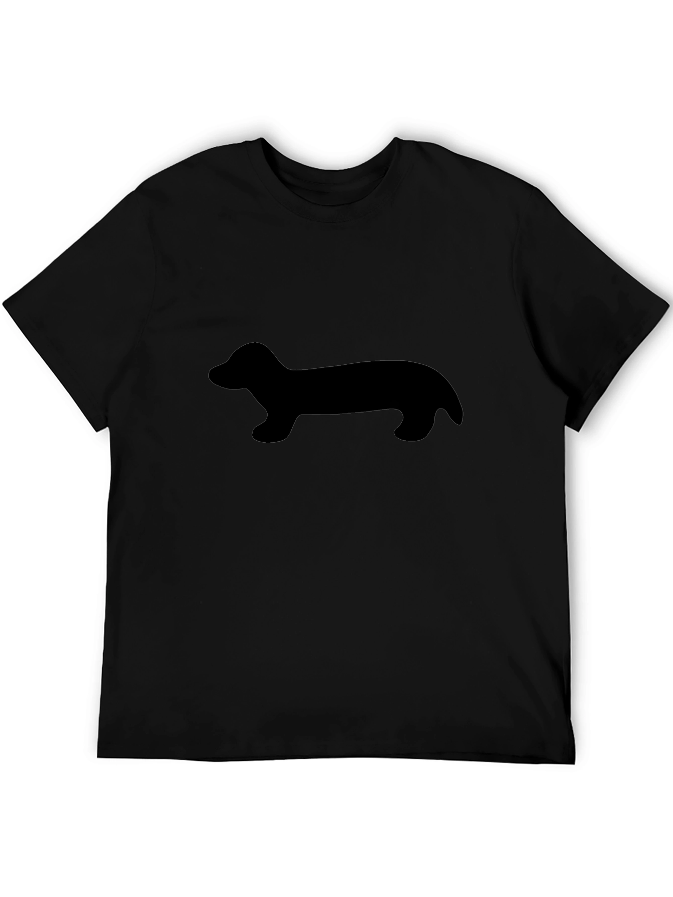 Dachshund Silhouette Black T-Shirt