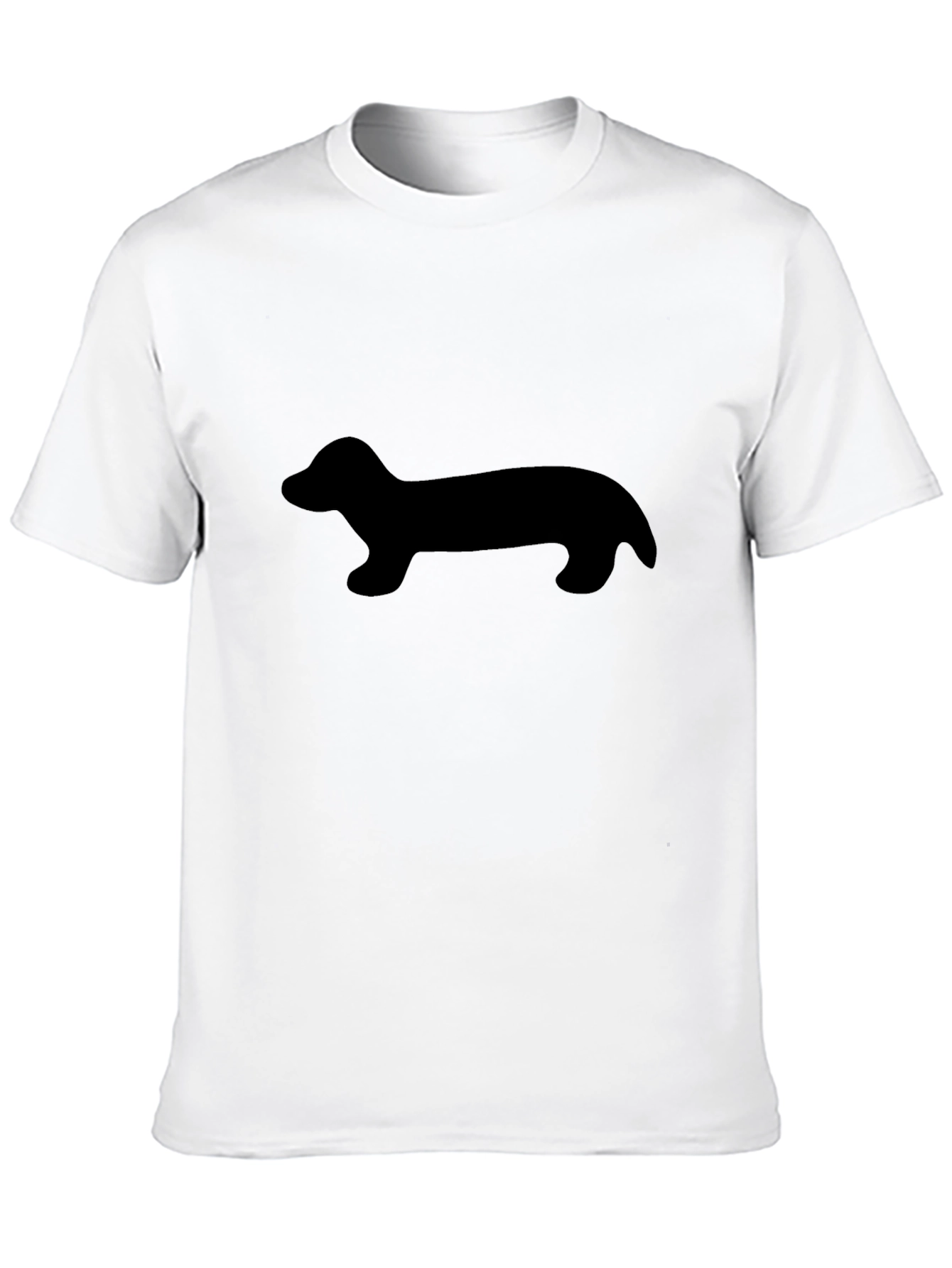 Dachshund Silhouette Black T-Shirt
