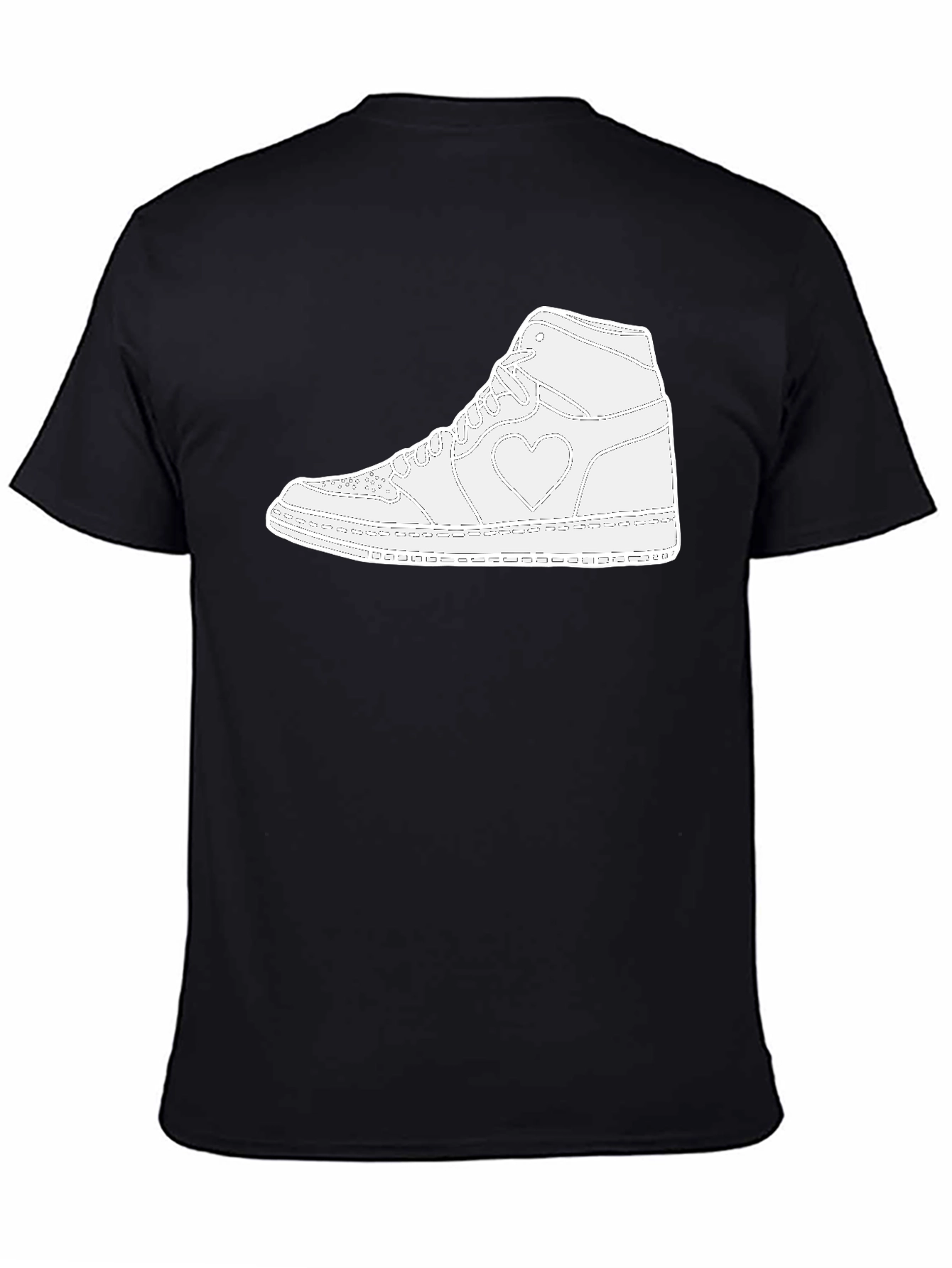 Heart Sneaker Graphic Tee - Black