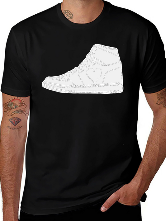 Heart Sneaker Graphic Tee - Black