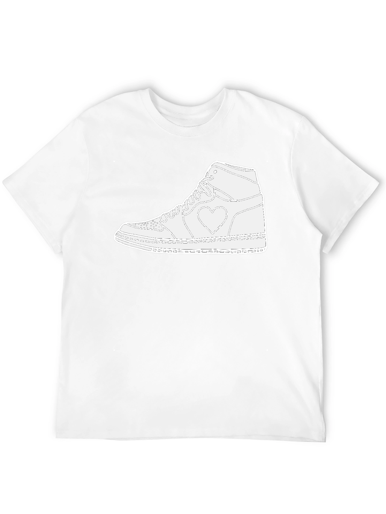 Heart Sneaker Graphic Tee - Black