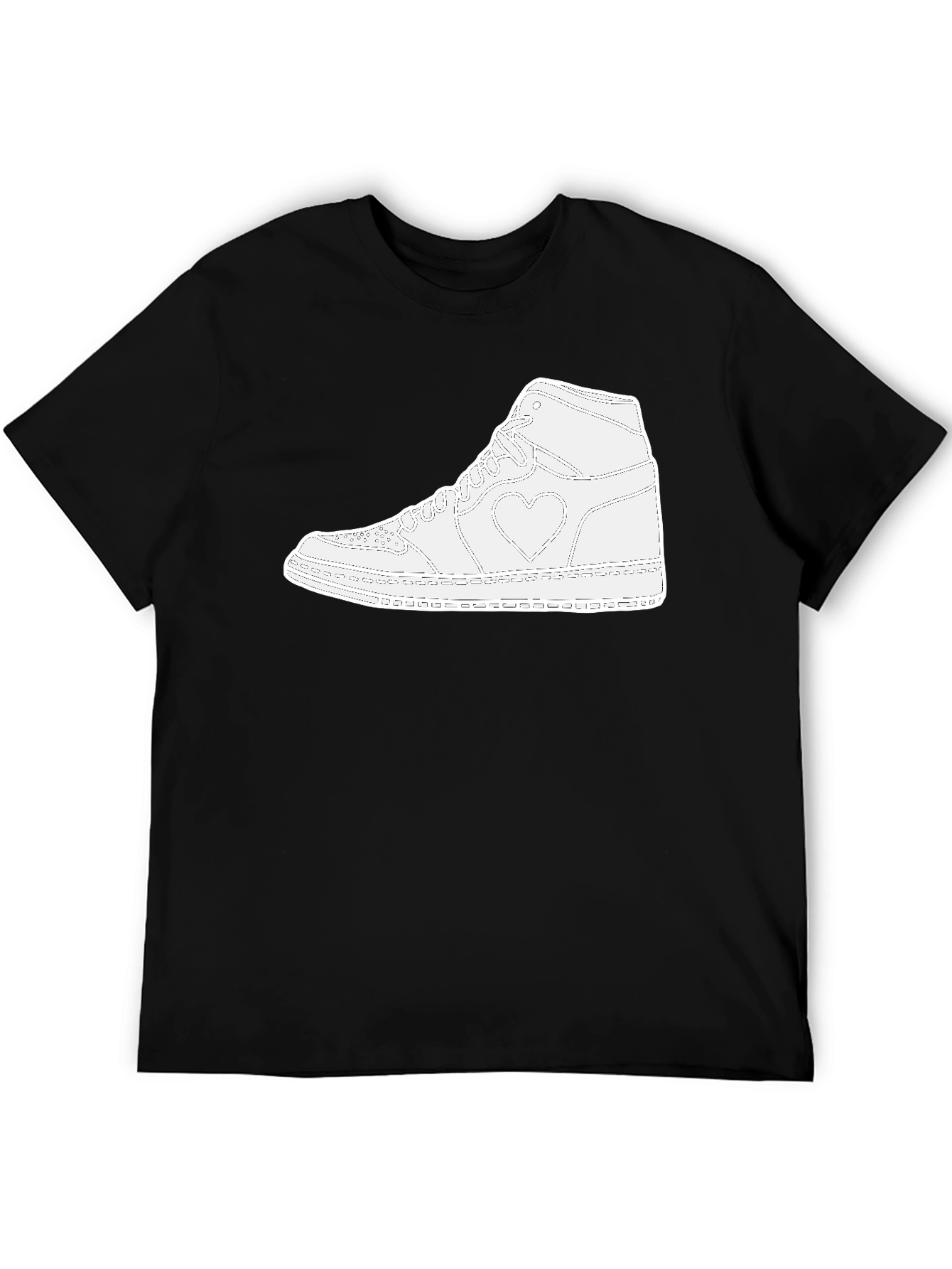 Heart Sneaker Graphic Tee - Black