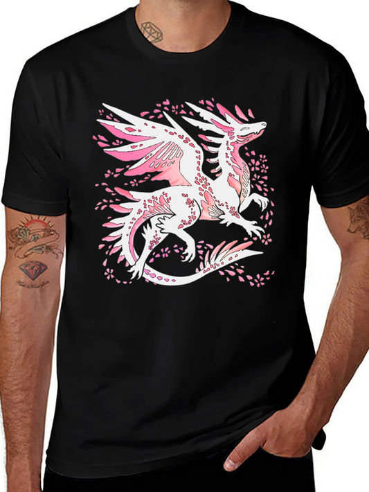 Dragon Cherry Blossom Black T-Shirt