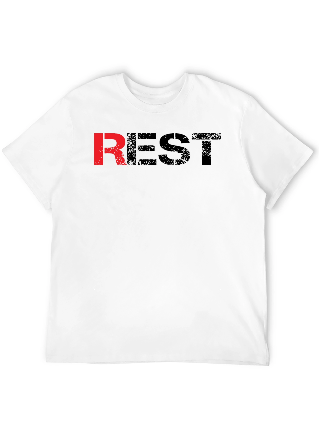 Mens Black REST Graphic T-Shirt