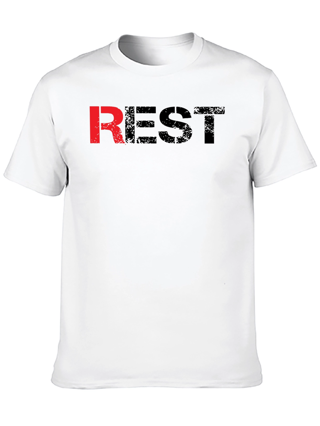 Mens Black REST Graphic T-Shirt