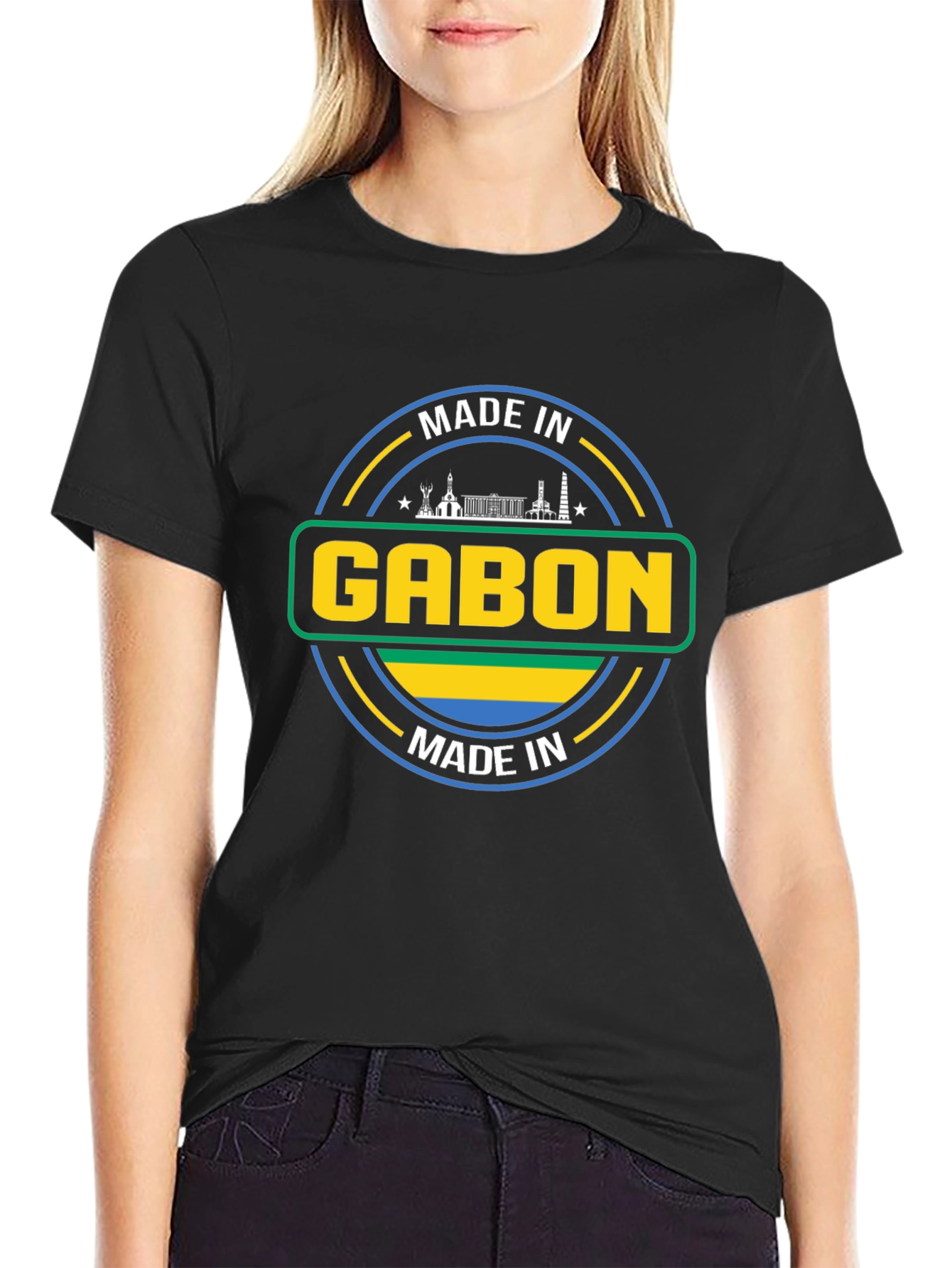 Made in Gabon T-Shirt - Black Cotton Tee