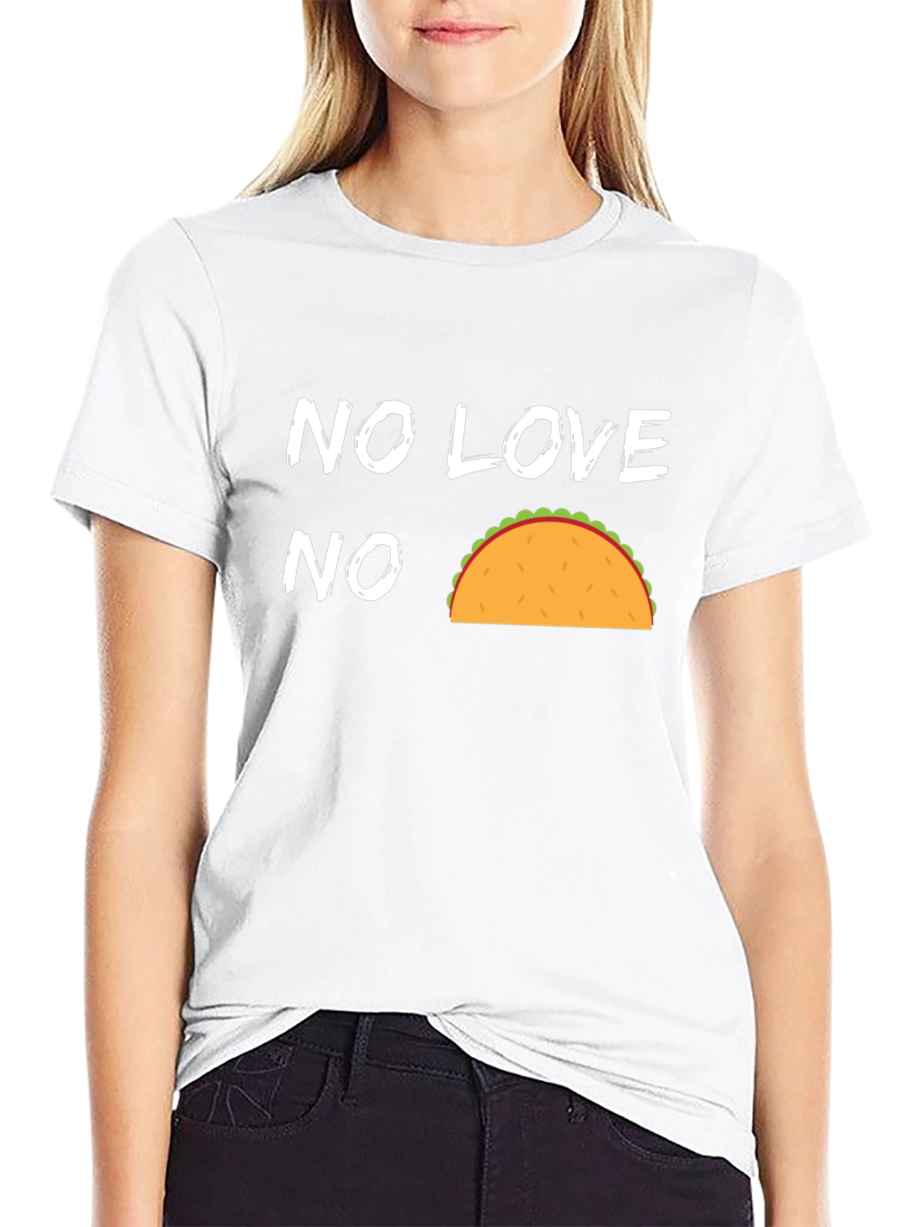 No Love No Taco Funny Graphic T-Shirt