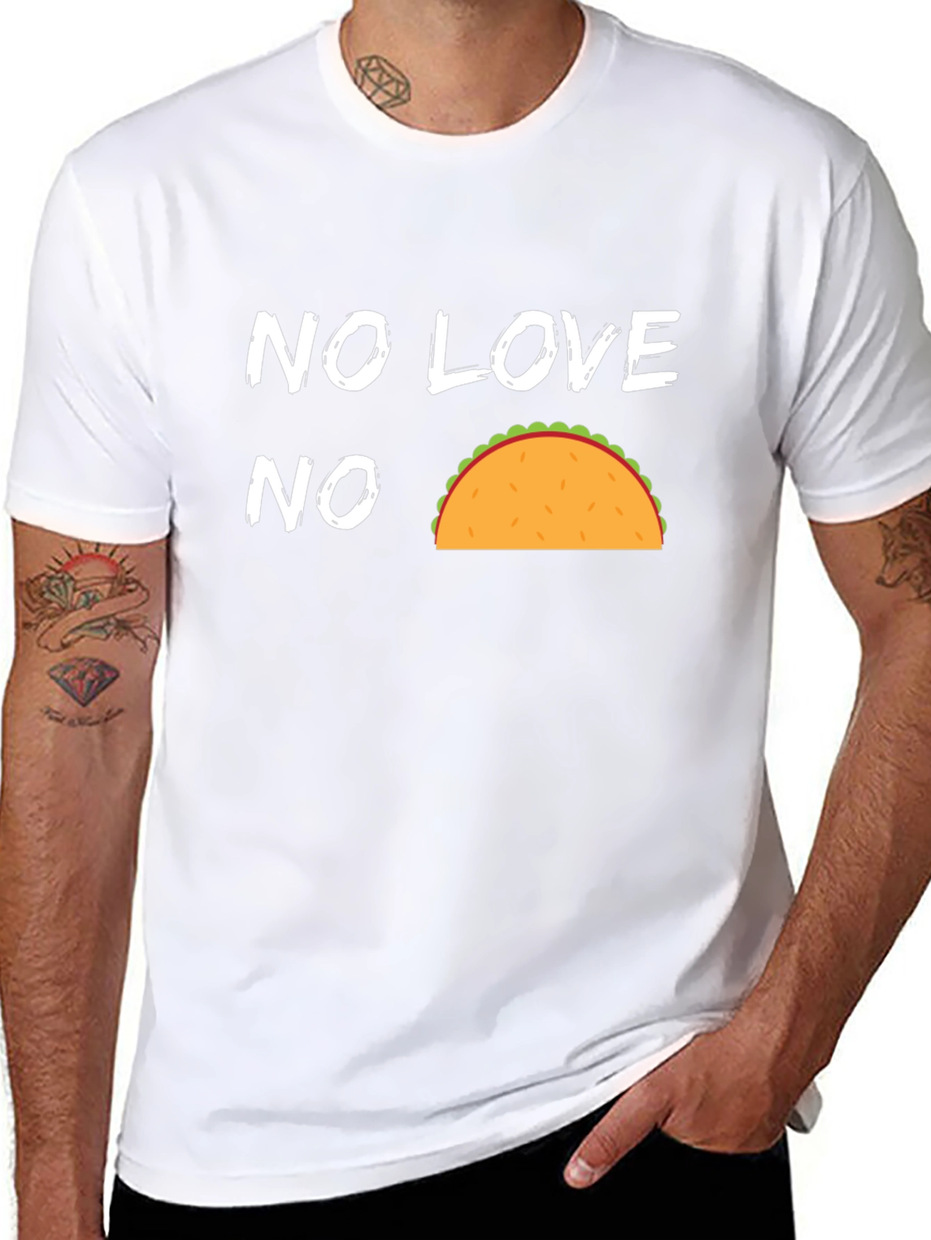 No Love No Taco Funny Graphic T-Shirt