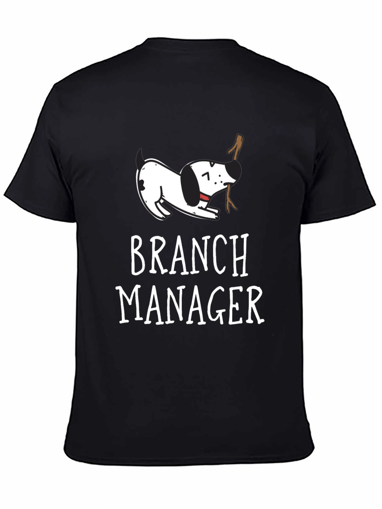 Branch Manager Dog Graphic T-Shirt - Black