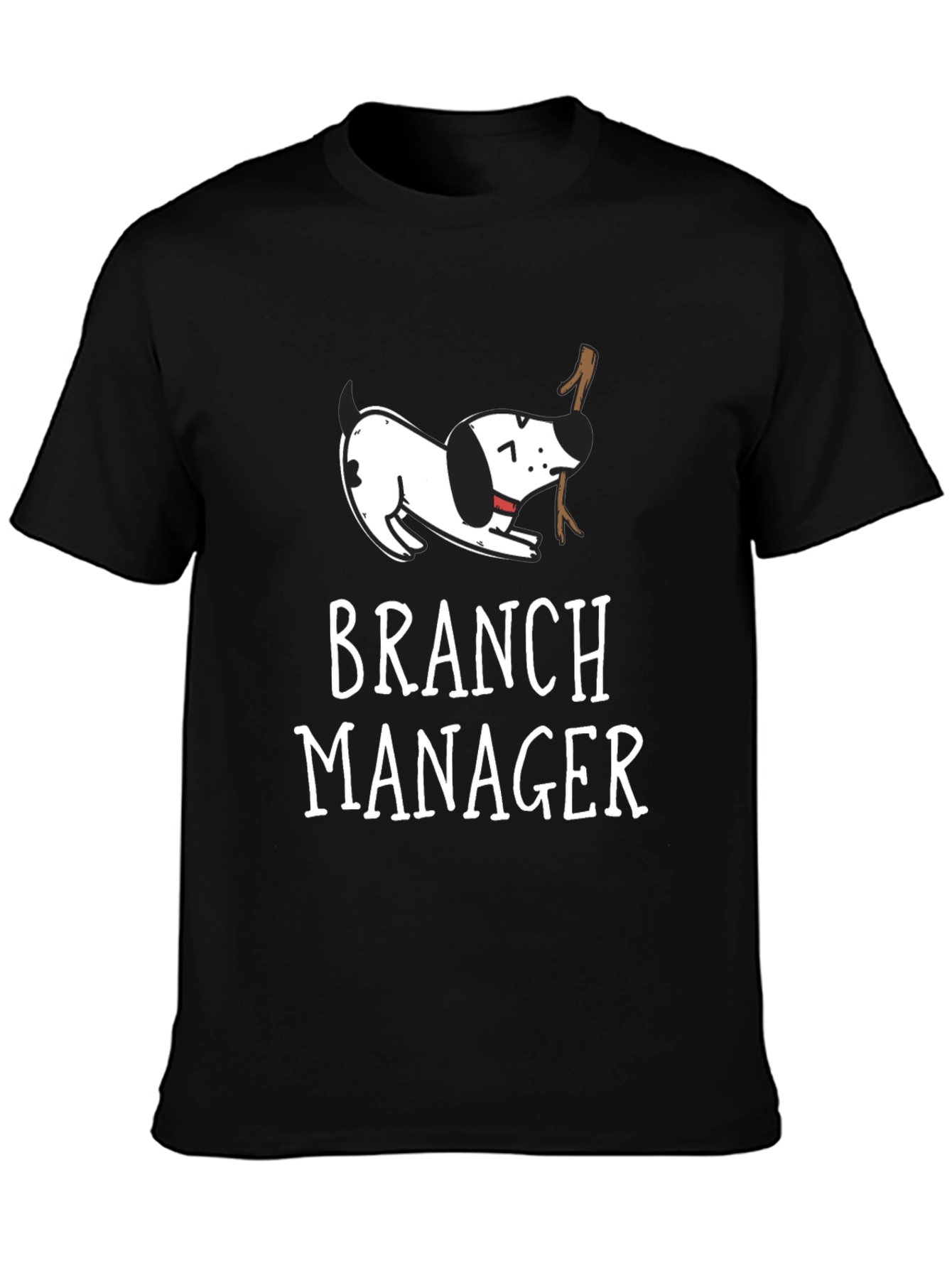 Branch Manager Dog Graphic T-Shirt - Black