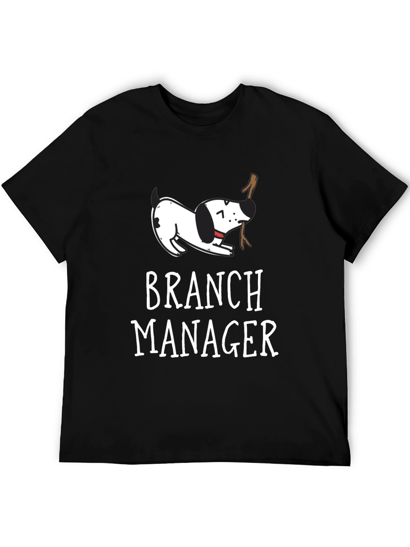 Branch Manager Dog Graphic T-Shirt - Black