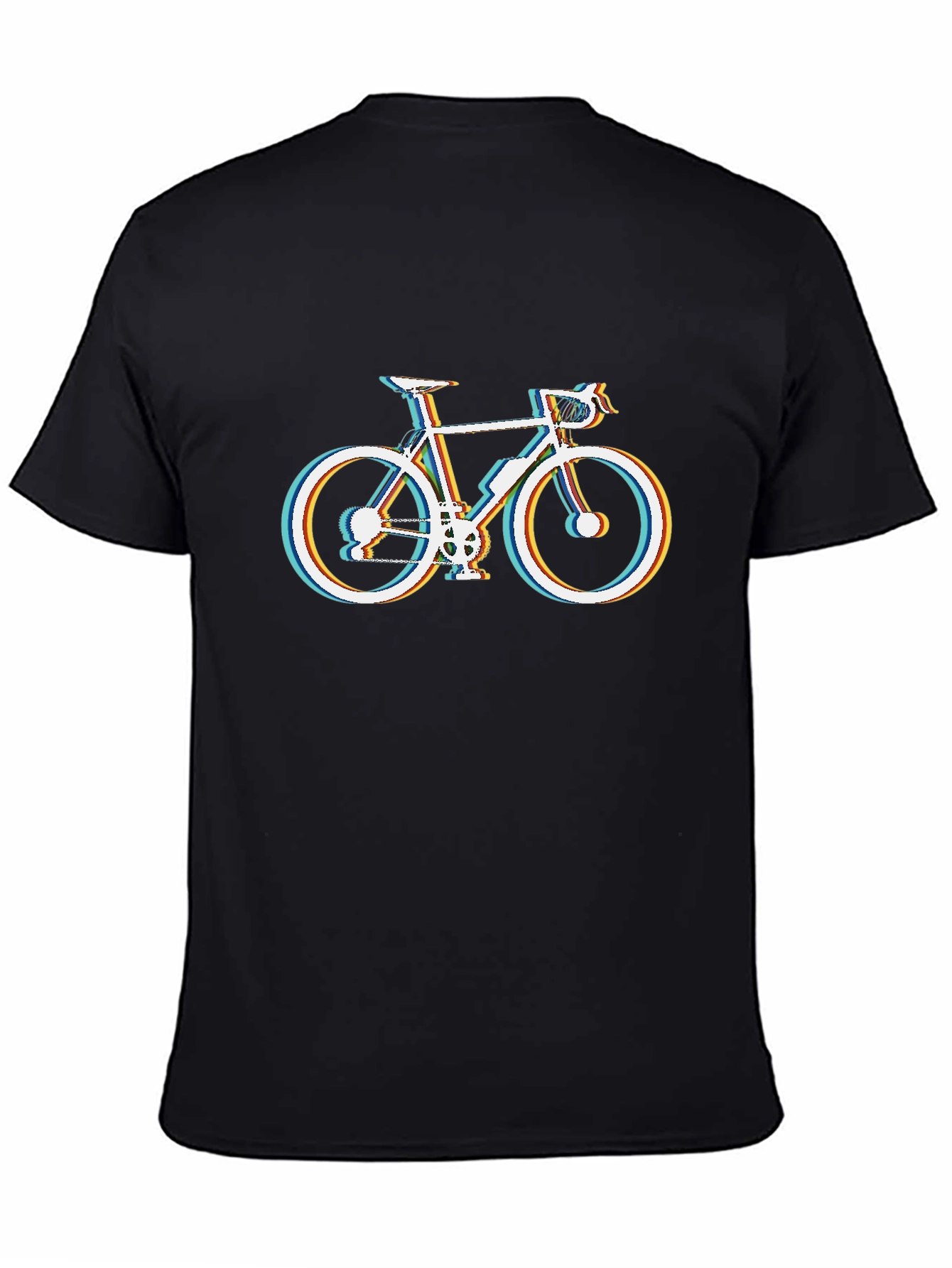 Mens Black Bike Graphic T-Shirt