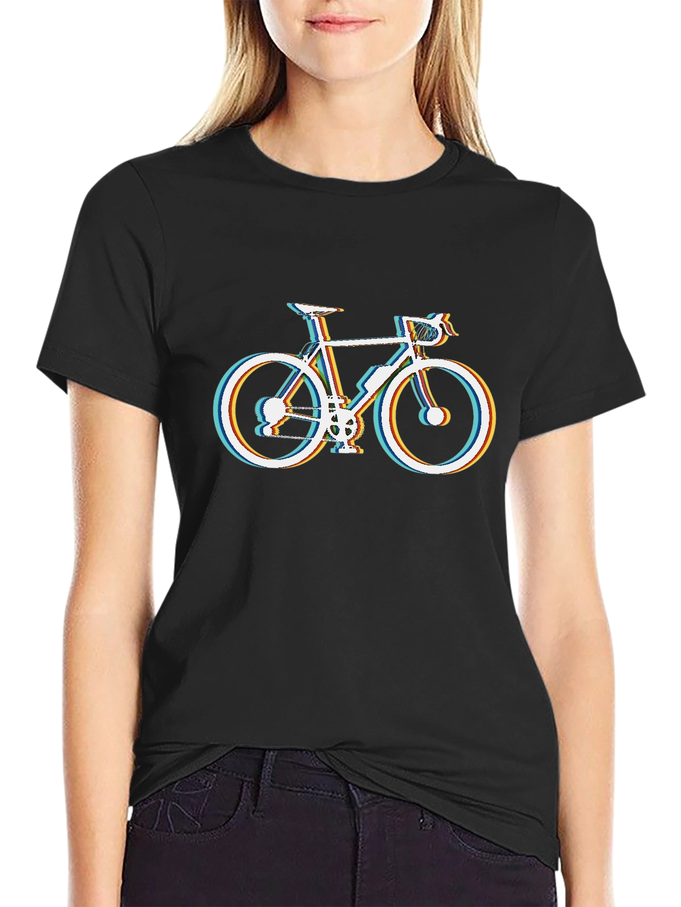 Mens Black Bike Graphic T-Shirt