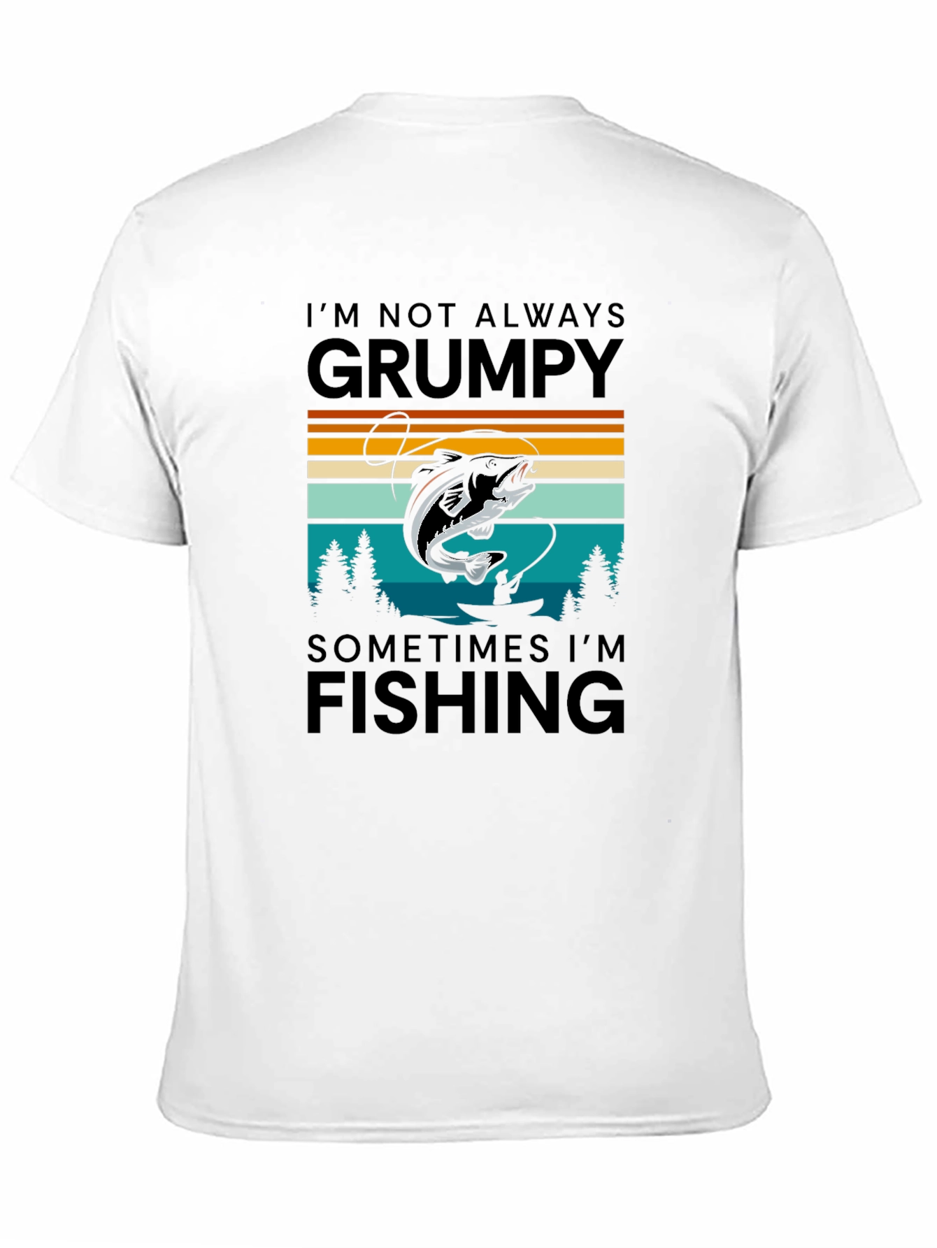 Grumpy Fishing Graphic T-Shirt