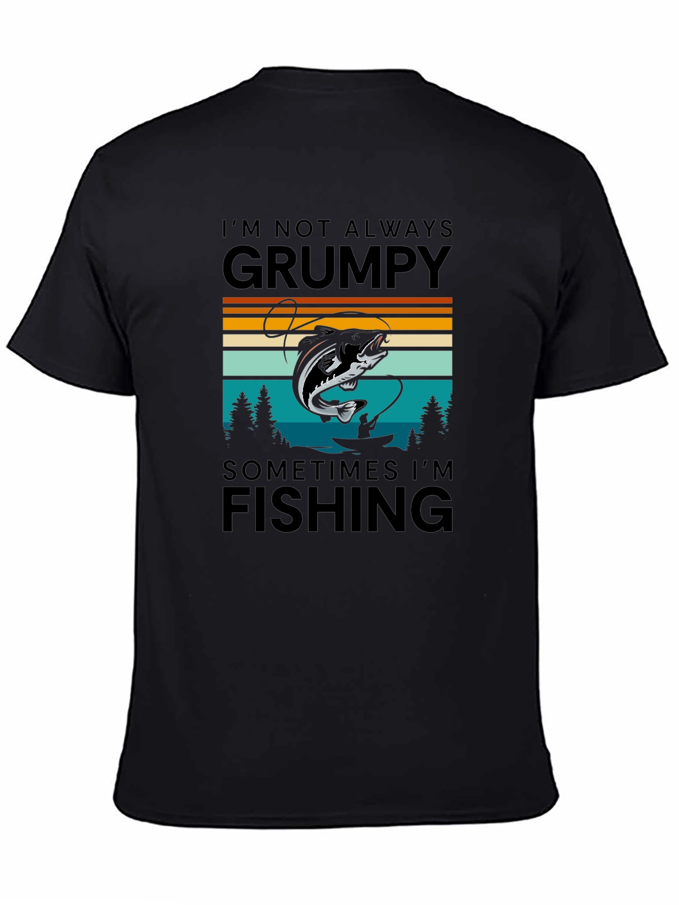 Grumpy Fishing Graphic T-Shirt