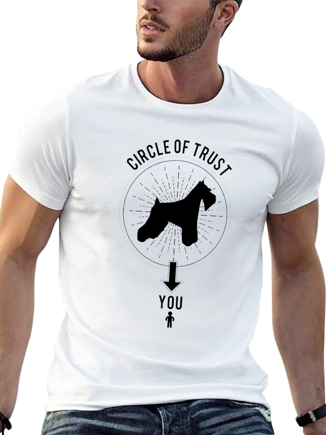 Circle of Trust Dog T-Shirt - Black