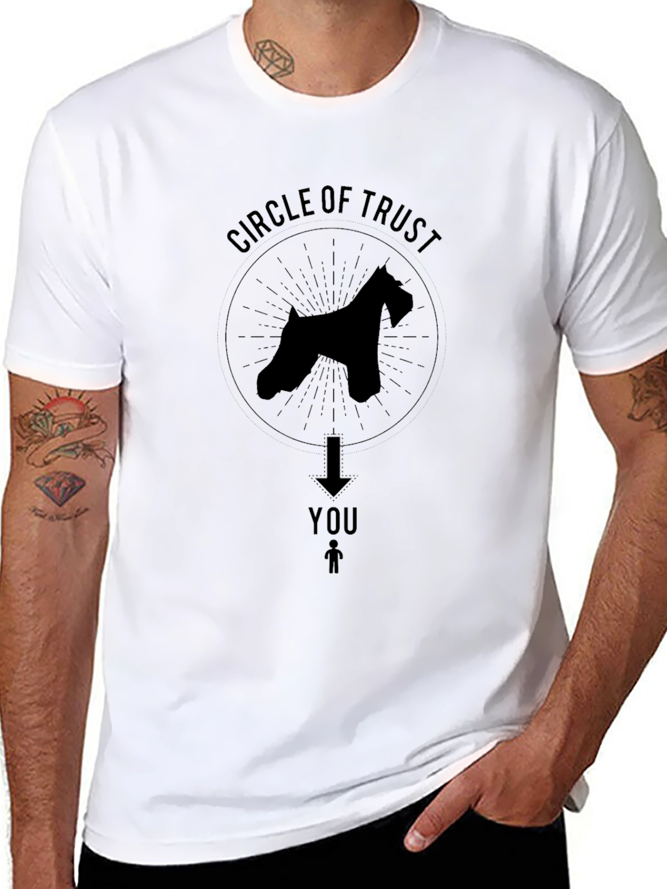 Circle of Trust Dog T-Shirt - Black