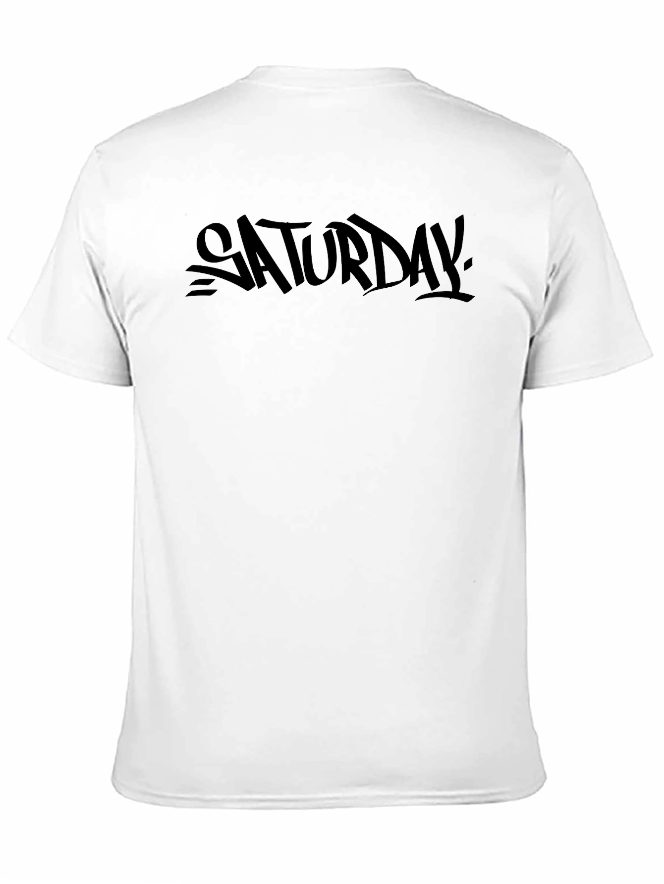 Saturday Graphic Print Black T-Shirt