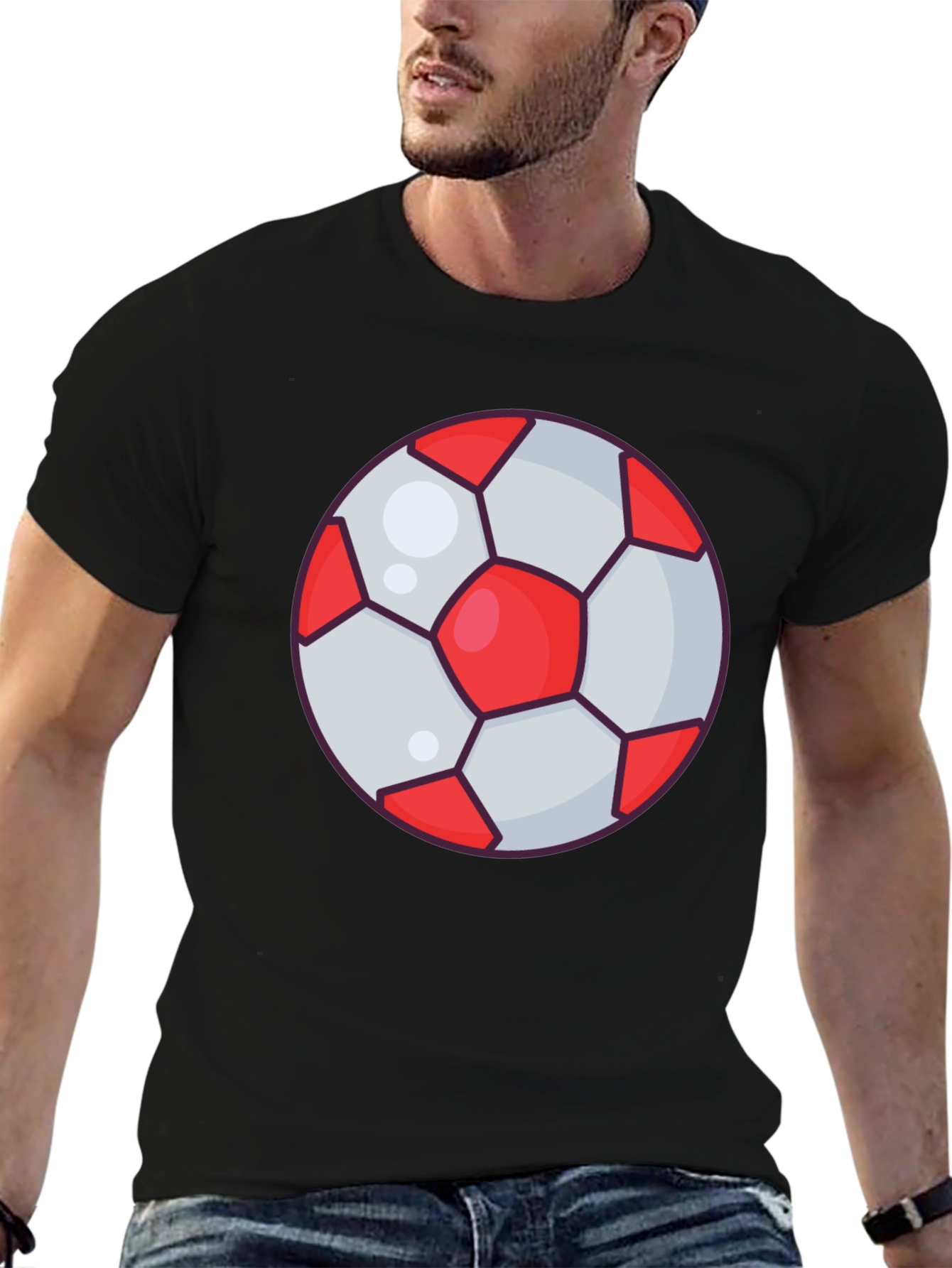 Soccer Ball Graphic Tee - Casual Style