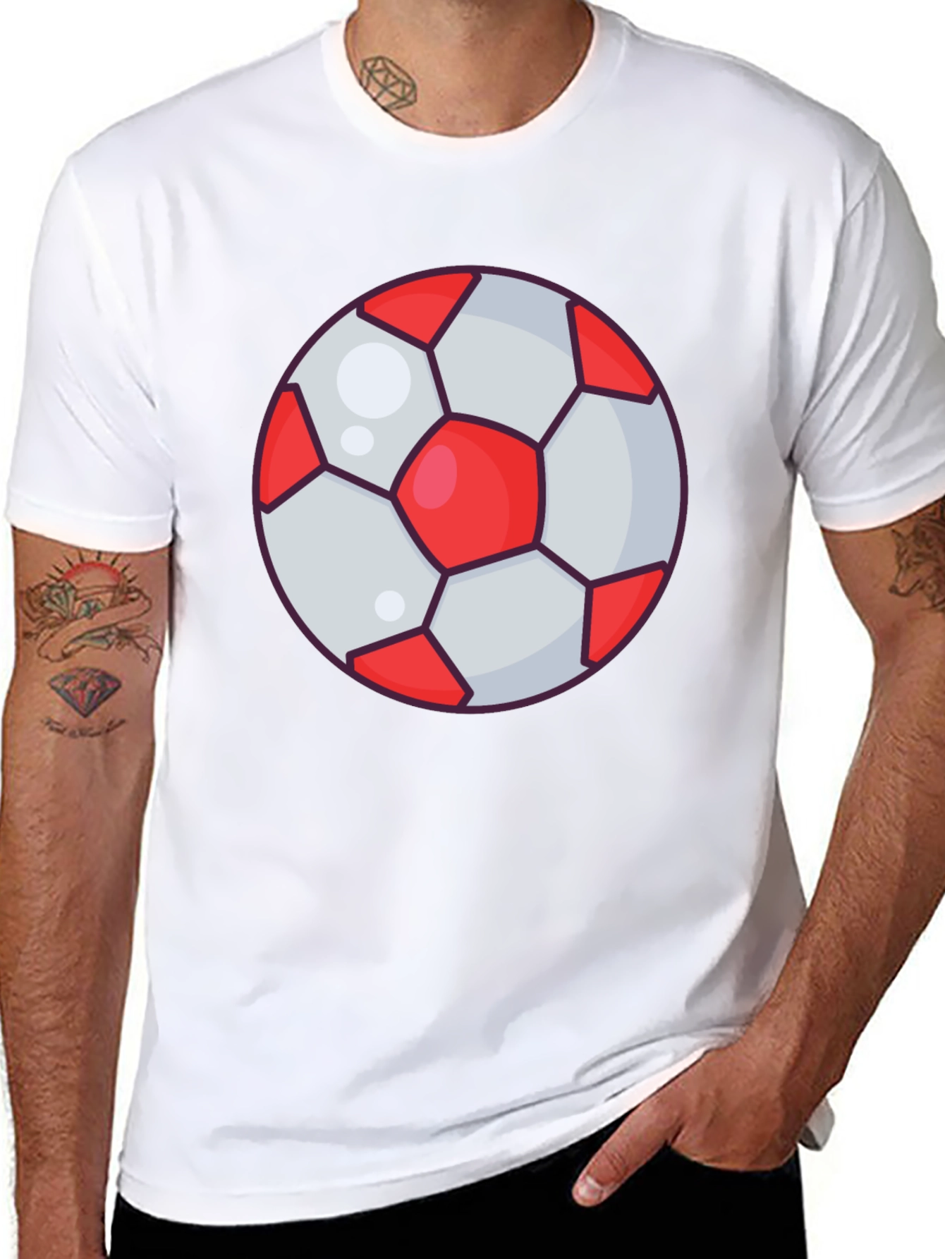 Soccer Ball Graphic Tee - Casual Style