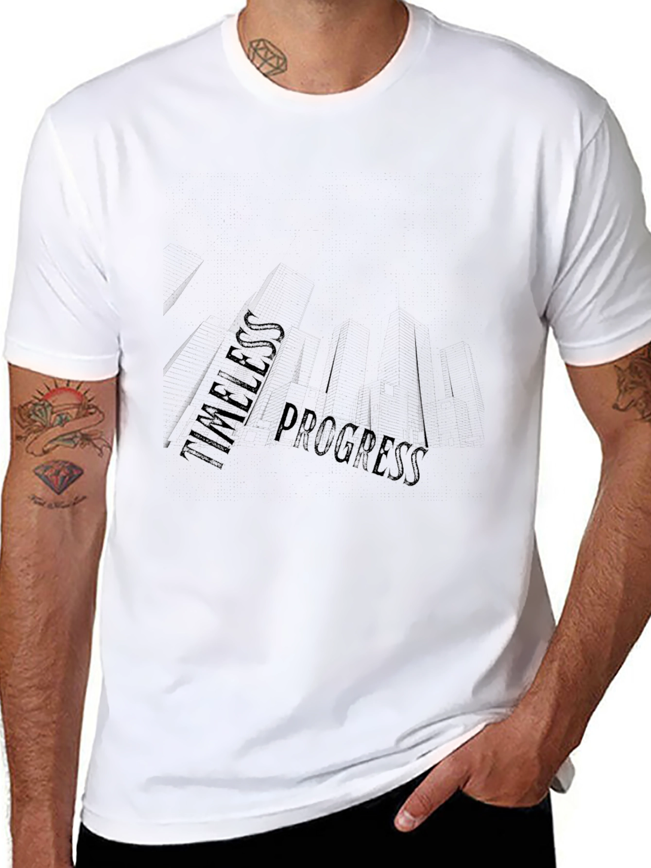 Timeless Progress Black Graphic Tee