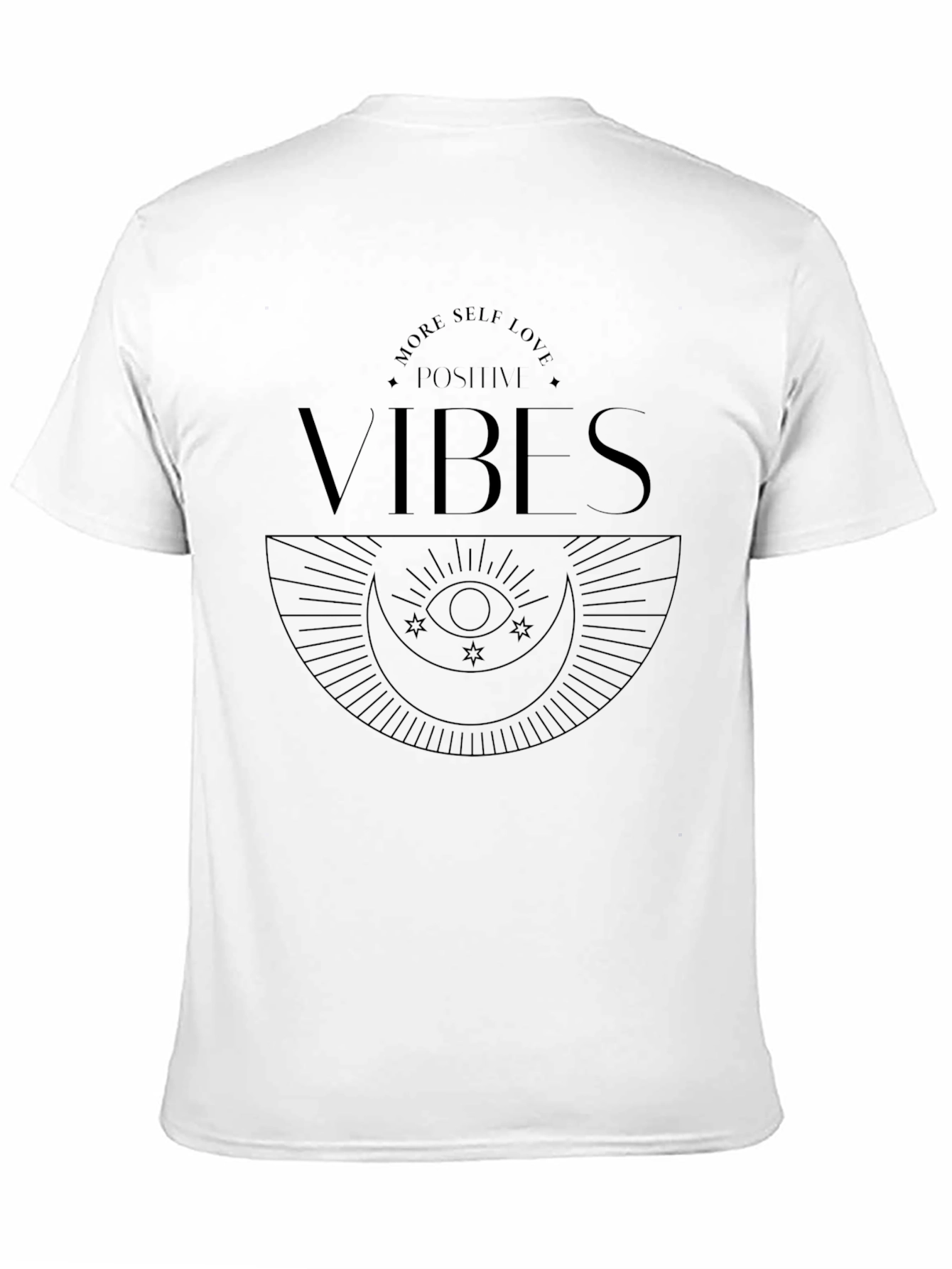 Positive Vibes Graphic Tee - Soft Black Cotton T-Shirt