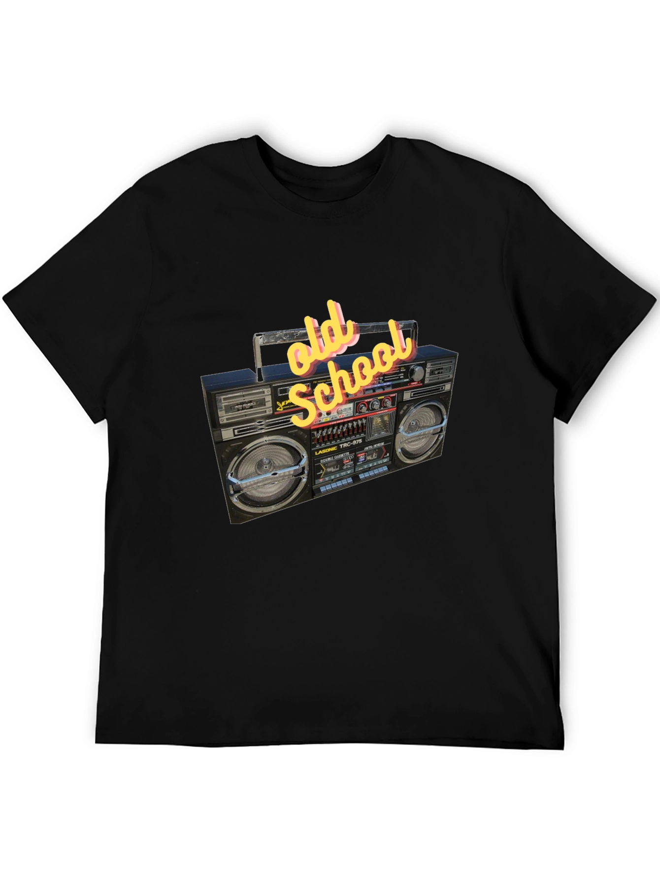 Retro Boombox Graphic Tee - Old School Style