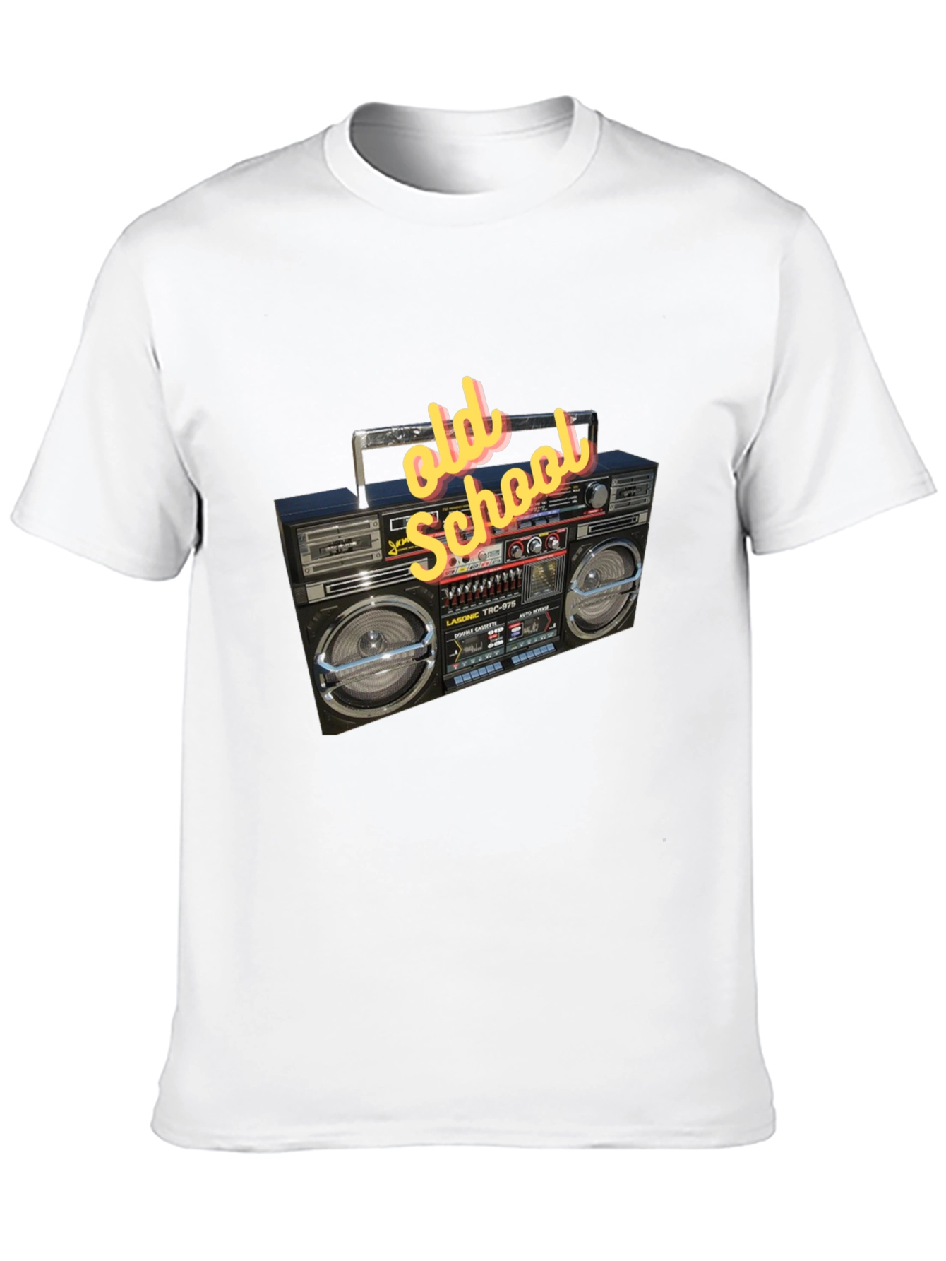 Retro Boombox Graphic Tee - Old School Style