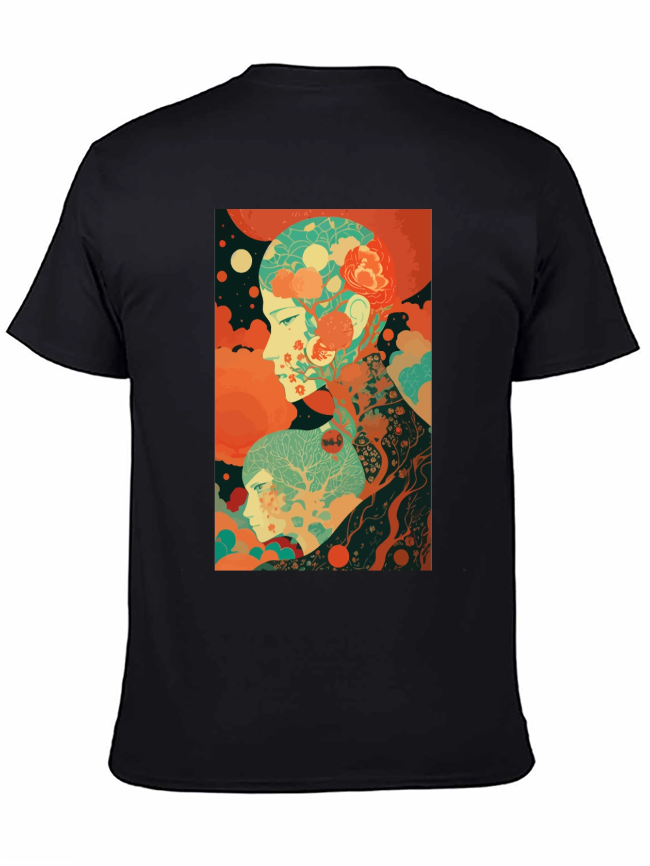 Artistic Mindscape Graphic Tee - Black