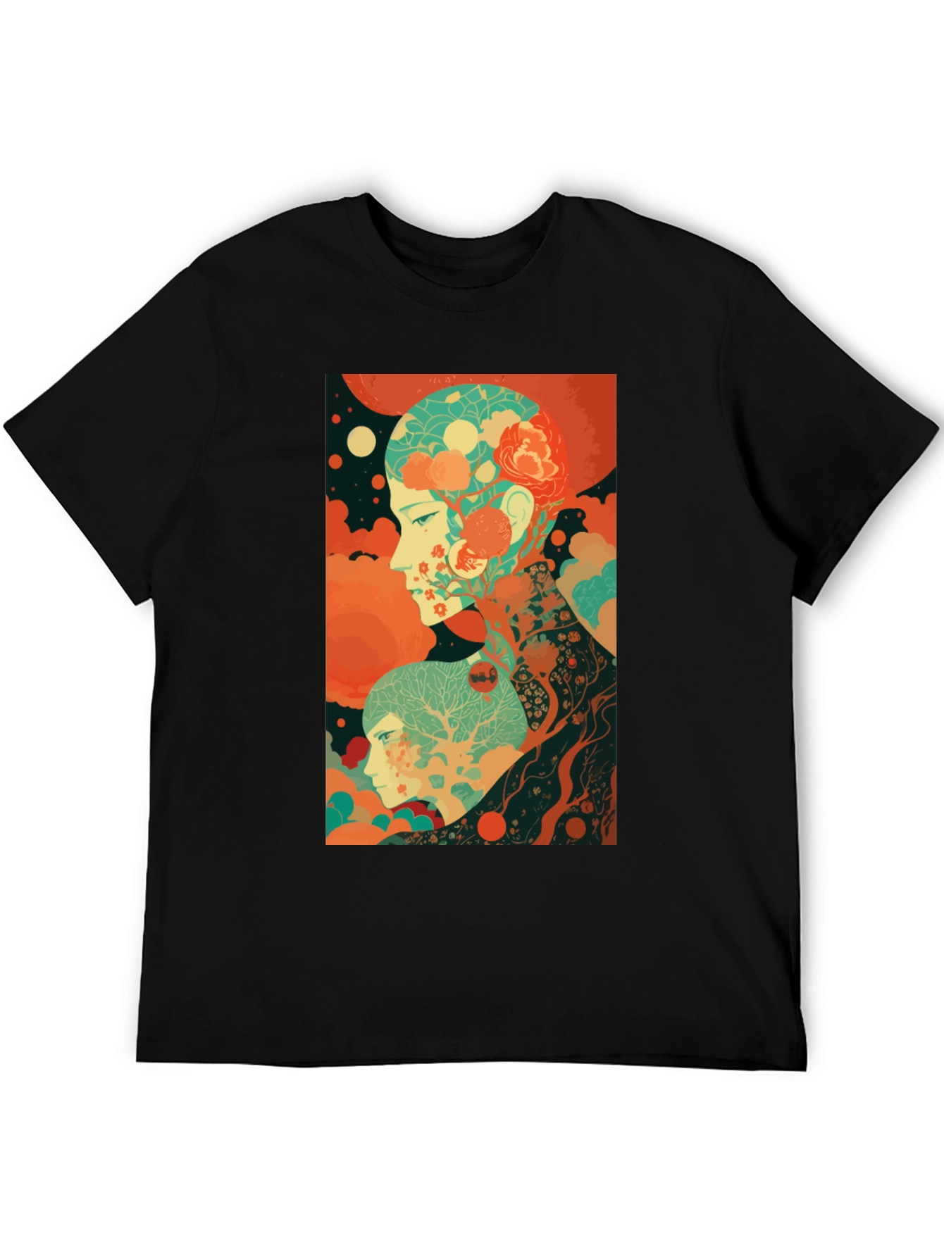 Artistic Mindscape Graphic Tee - Black