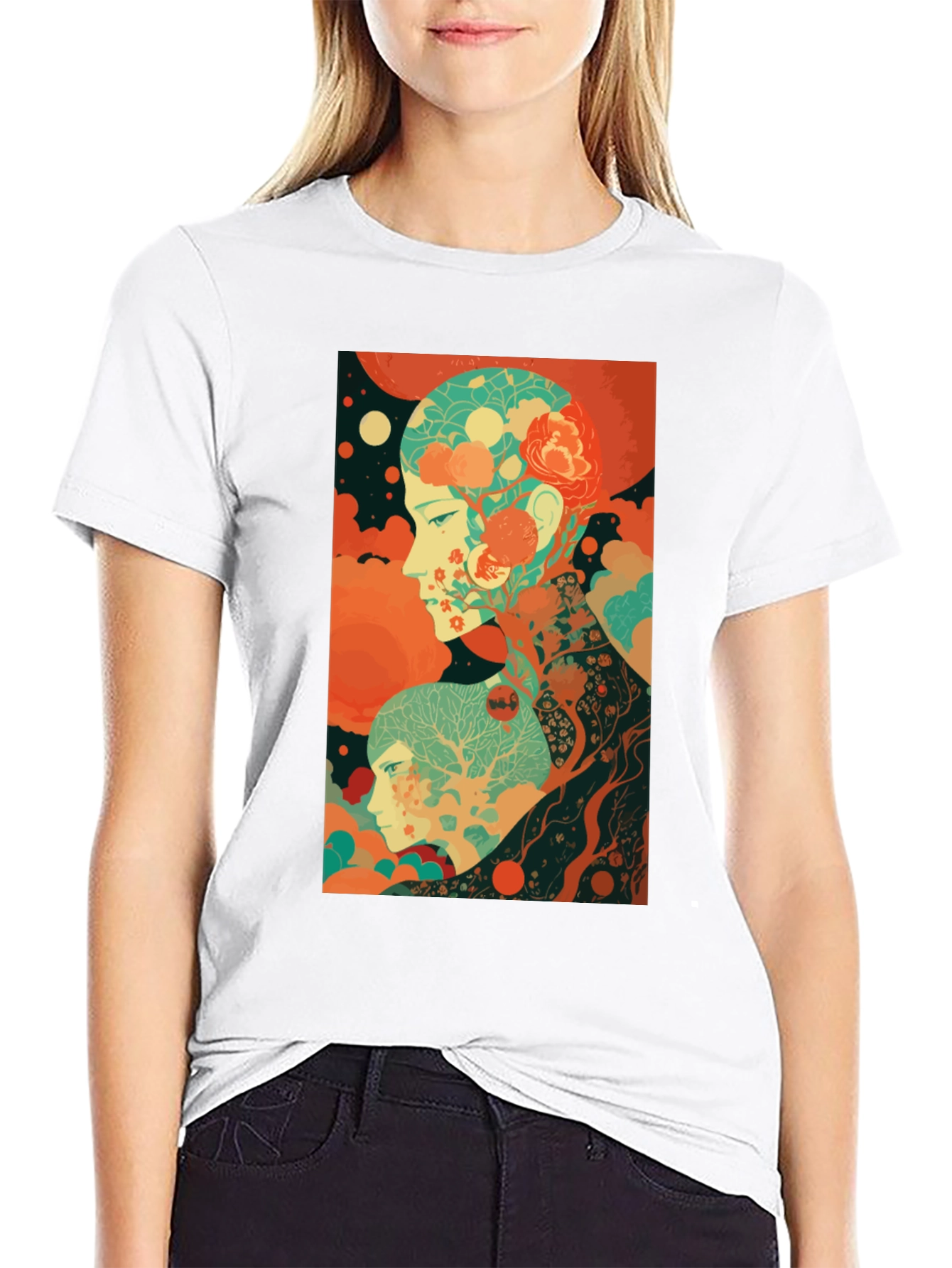 Artistic Mindscape Graphic Tee - Black