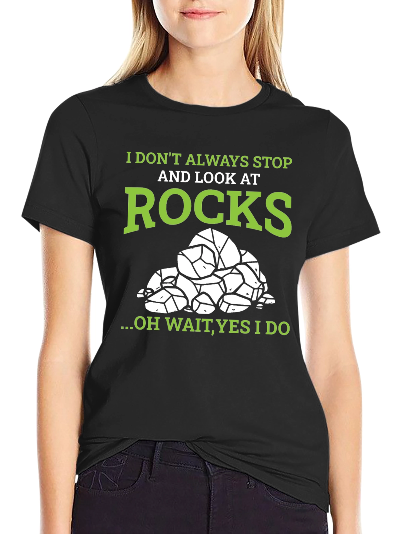 I Stop and Look at Rocks Graphic T-Shirt