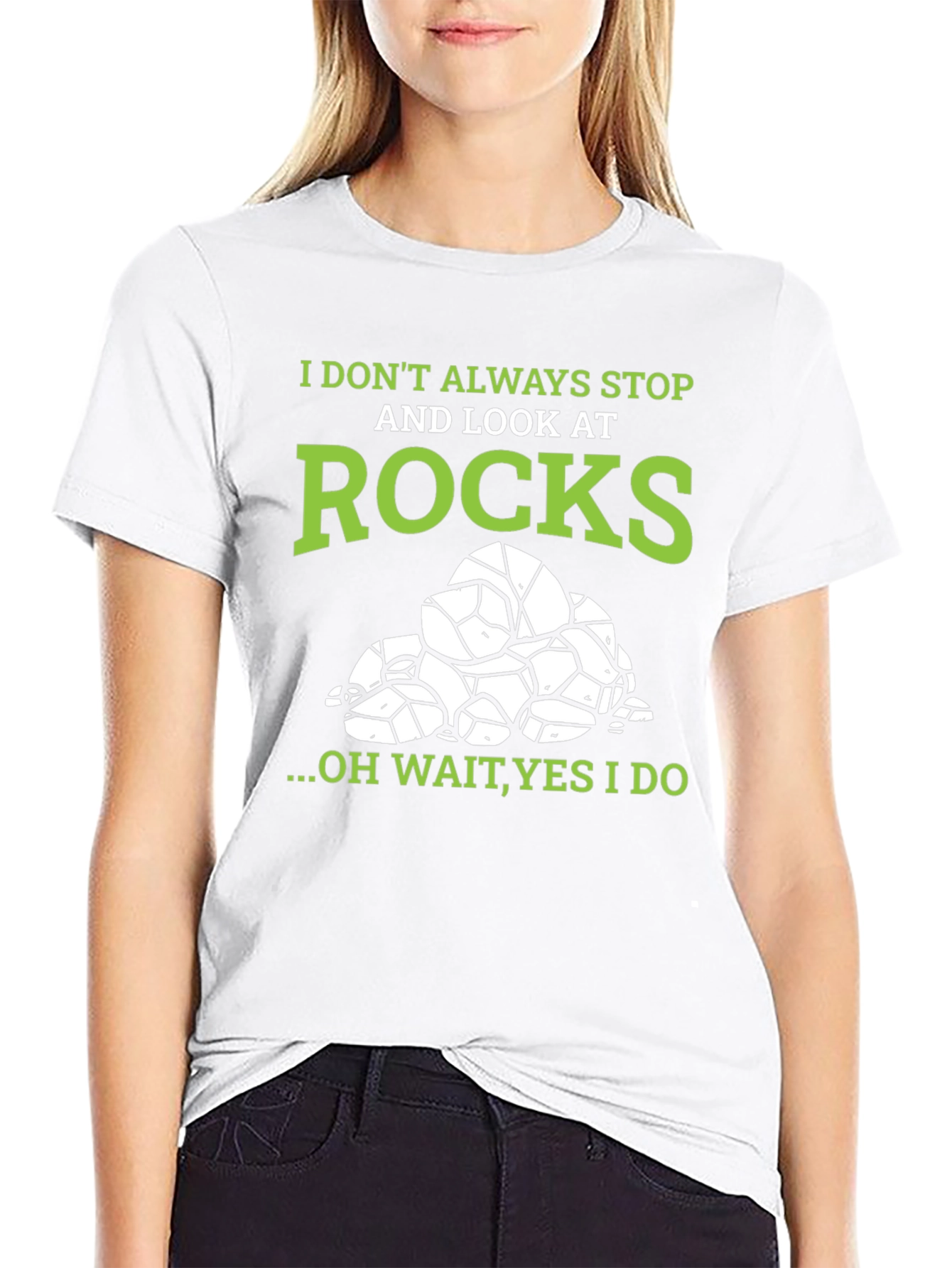I Stop and Look at Rocks Graphic T-Shirt