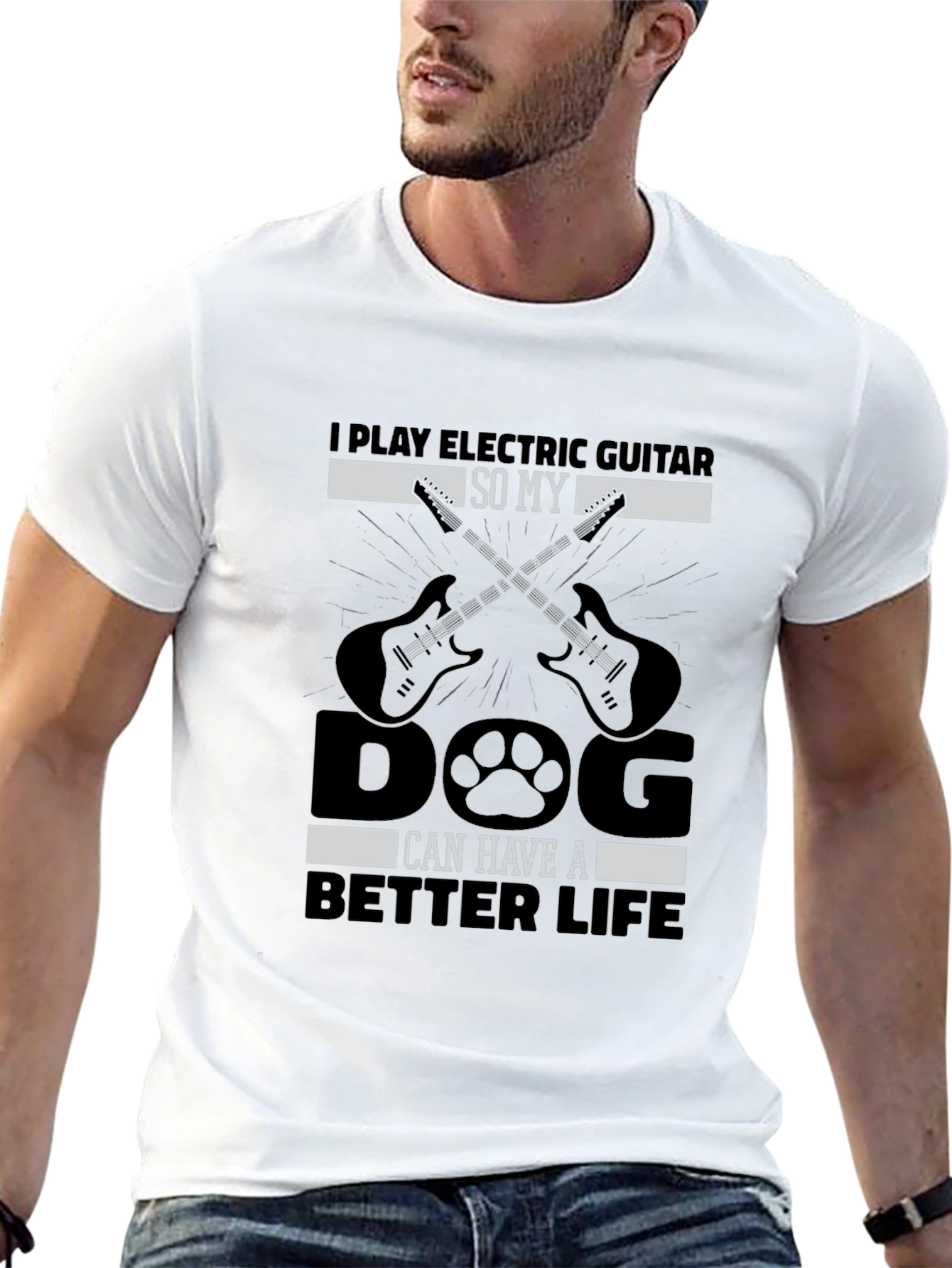 Electric Guitar Dog Lover T-Shirt