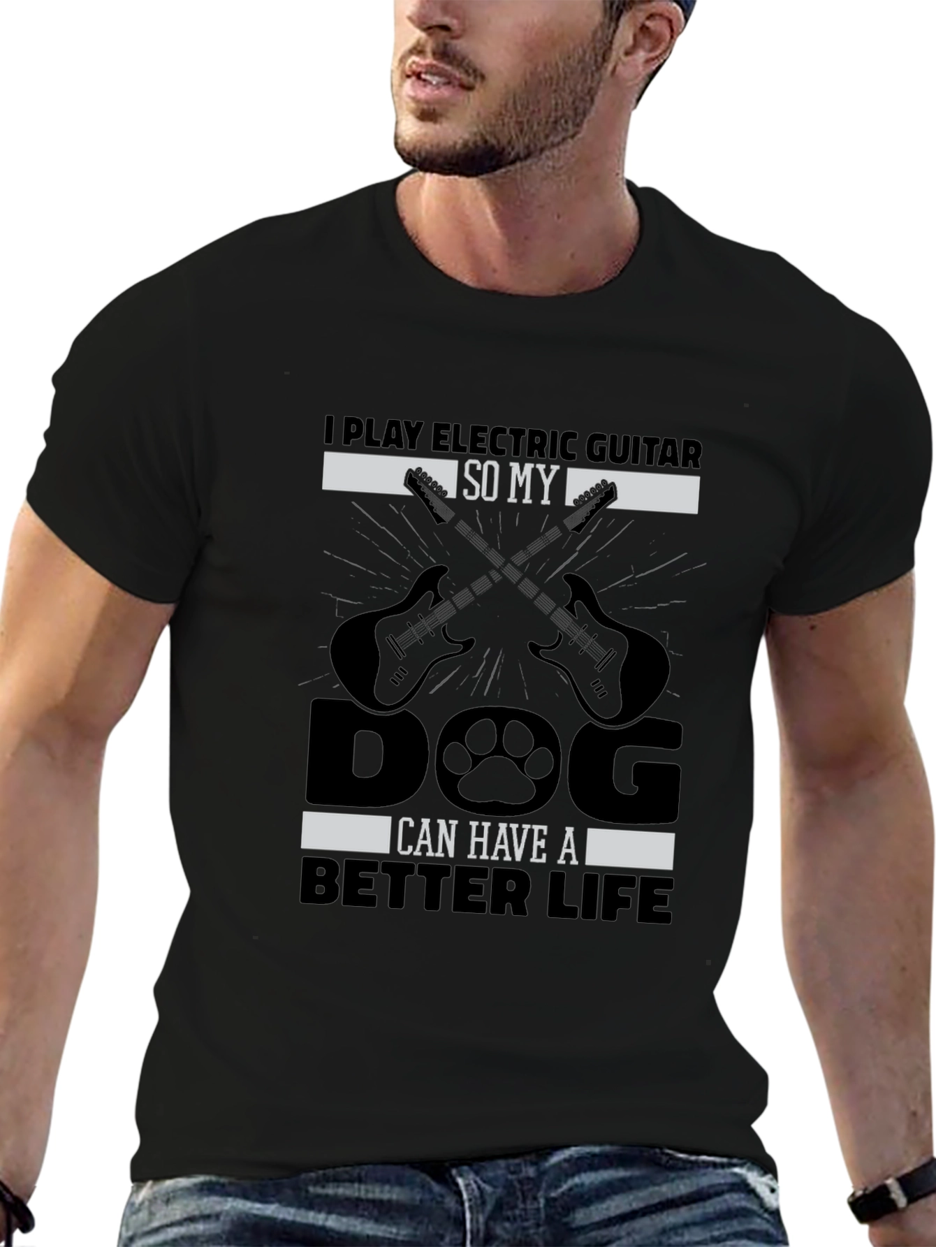 Electric Guitar Dog Lover T-Shirt