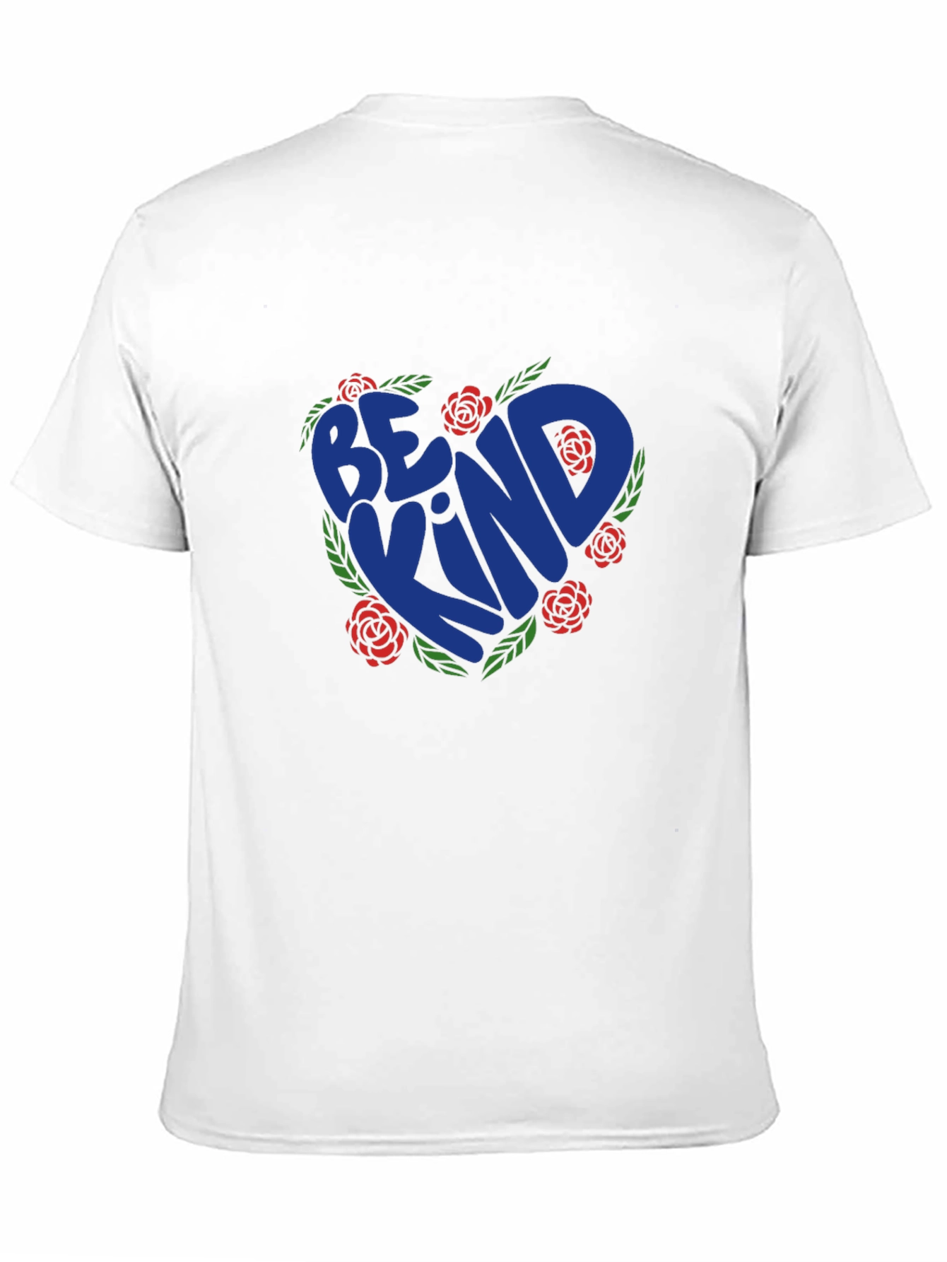 Be Kind Heart Rose Graphic T-Shirt - Black