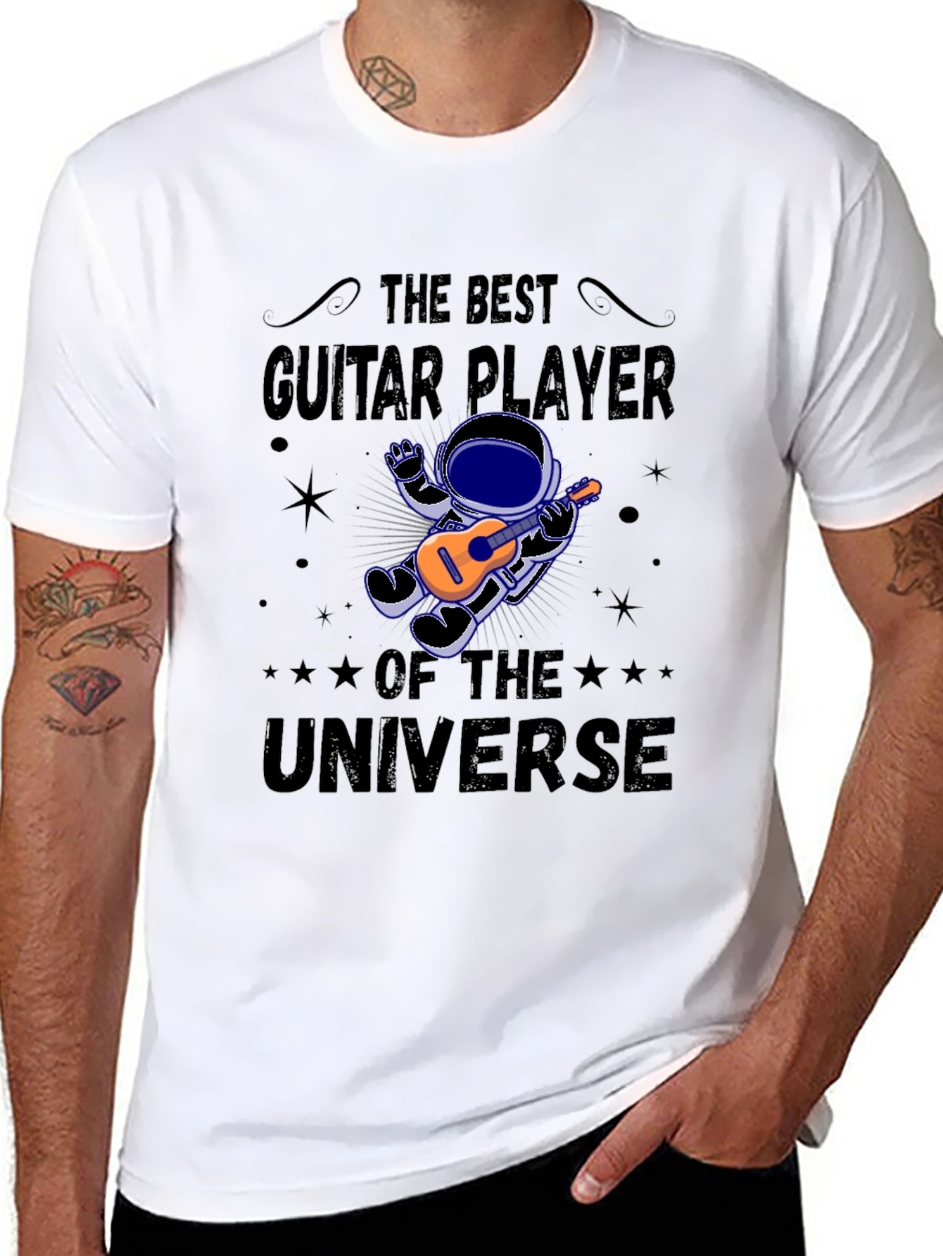 Guitar Player of the Universe Black T-Shirt