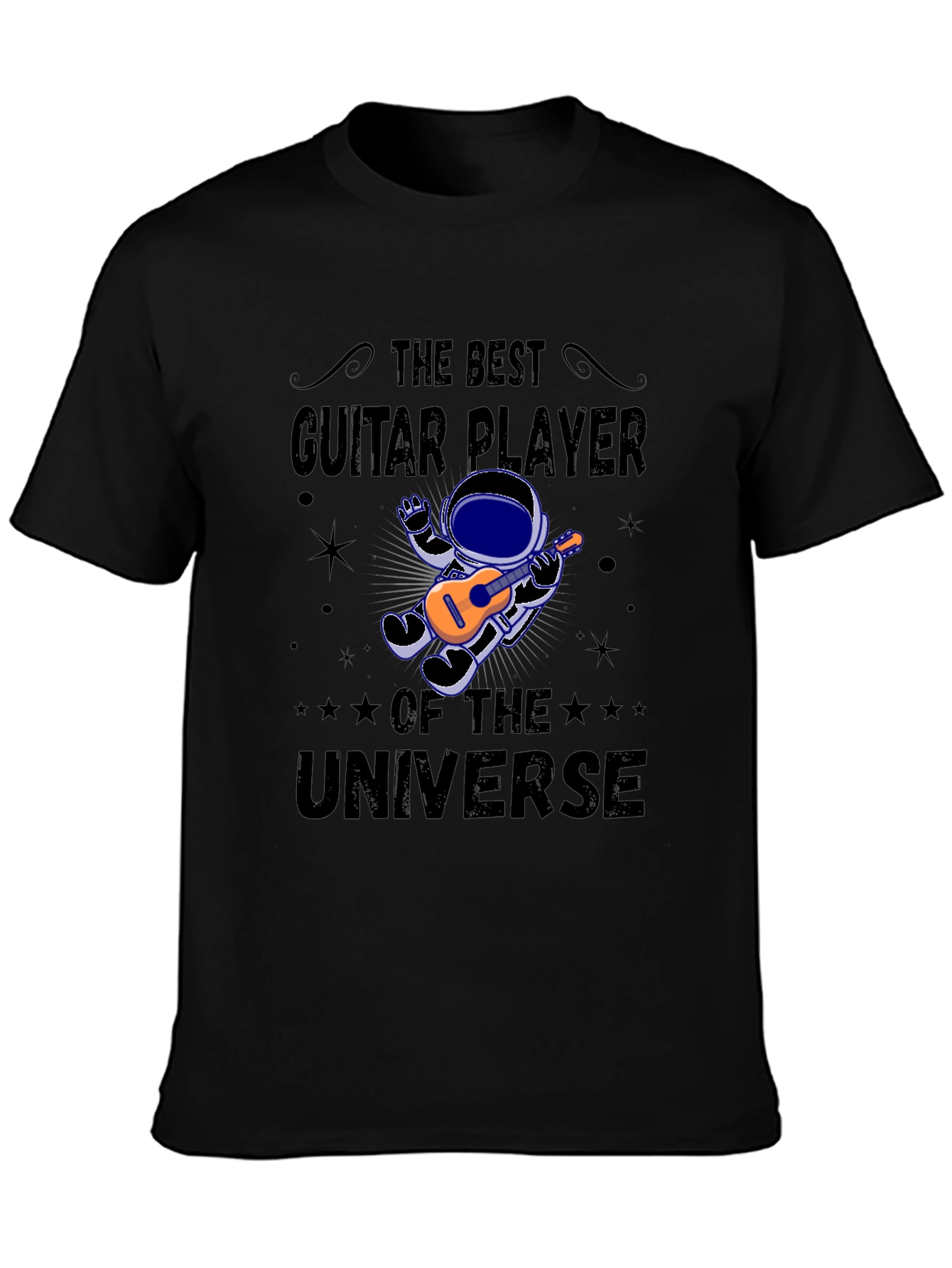 Guitar Player of the Universe Black T-Shirt