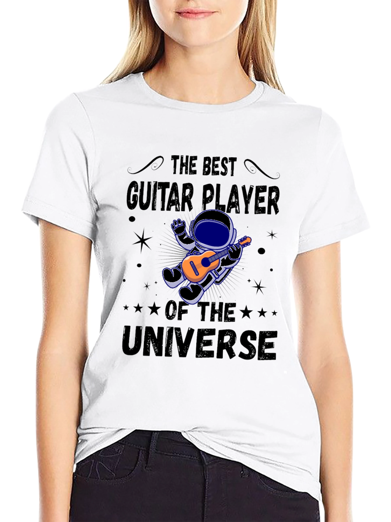 Guitar Player of the Universe Black T-Shirt