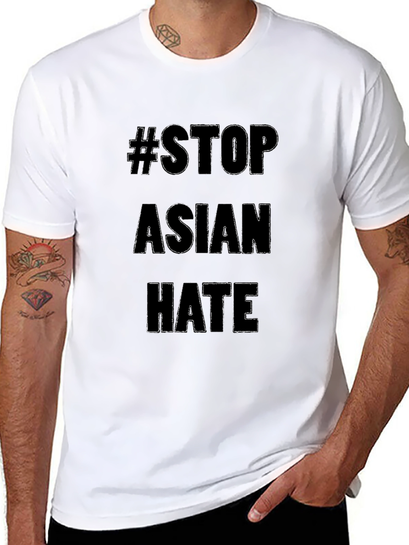 #StopAsianHate Black T-Shirt - Social Justice Awareness